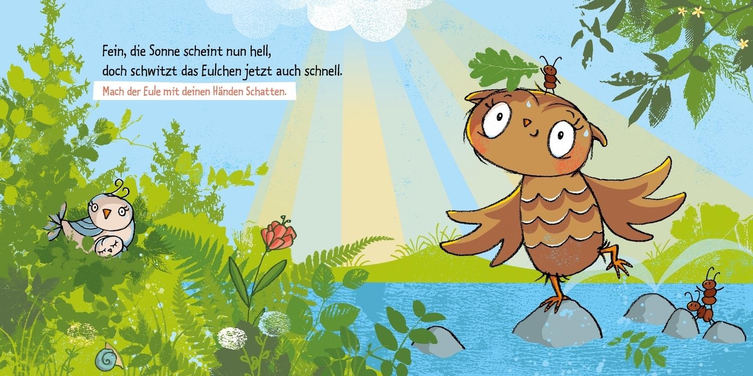 Beispielinhalt (Bild) Die kleine Eule. Puste, klopfe, klatsche!