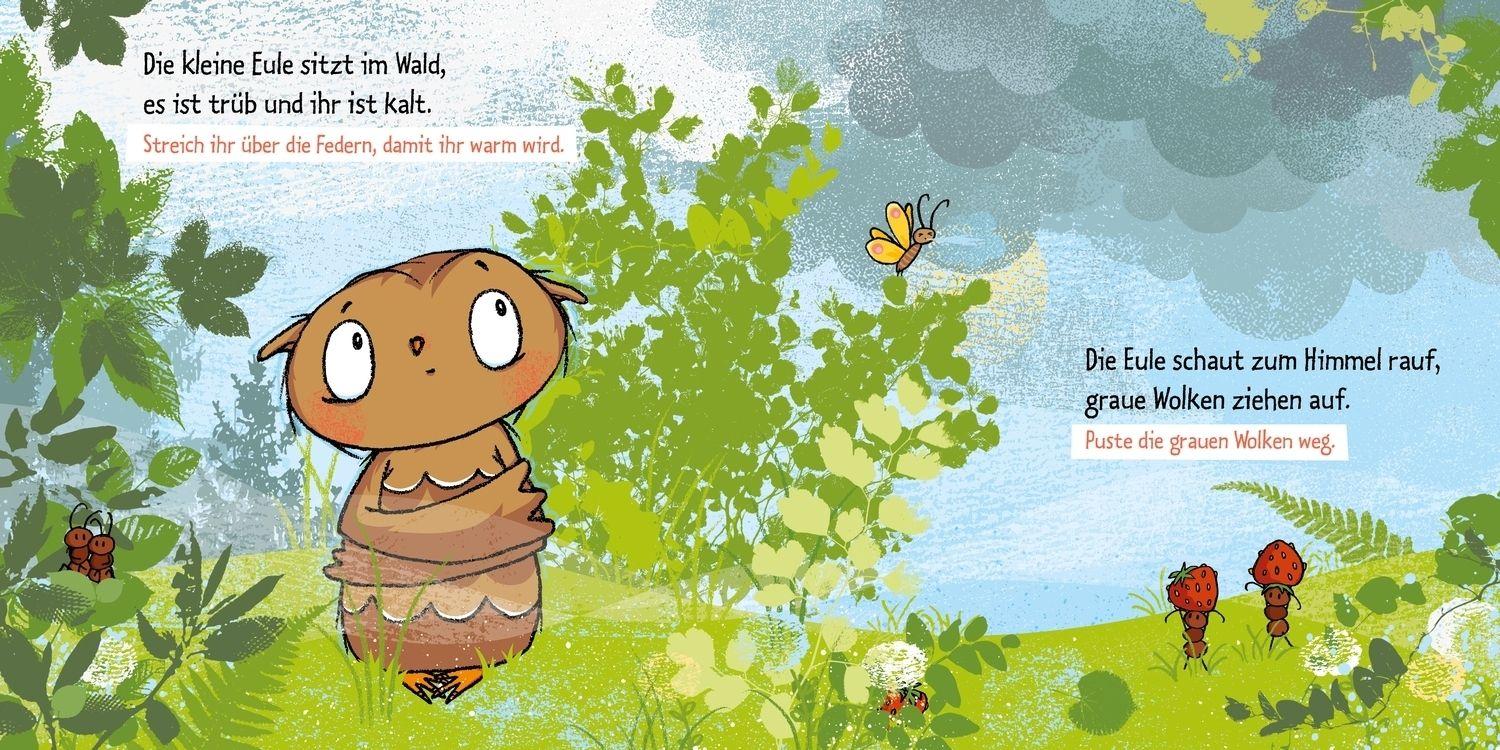 Beispielinhalt (Bild) Die kleine Eule. Puste, klopfe, klatsche!