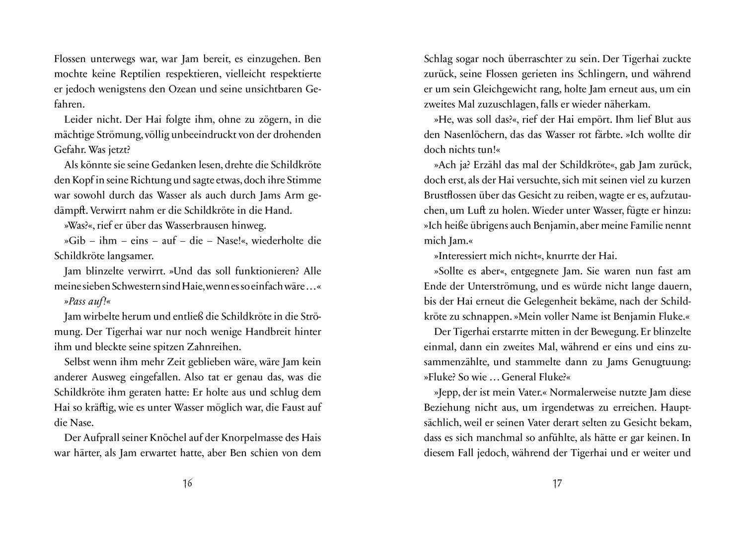 Beispielinhalt (Bild) Animox Origins 1. Der verlorene Schatz der Delfine