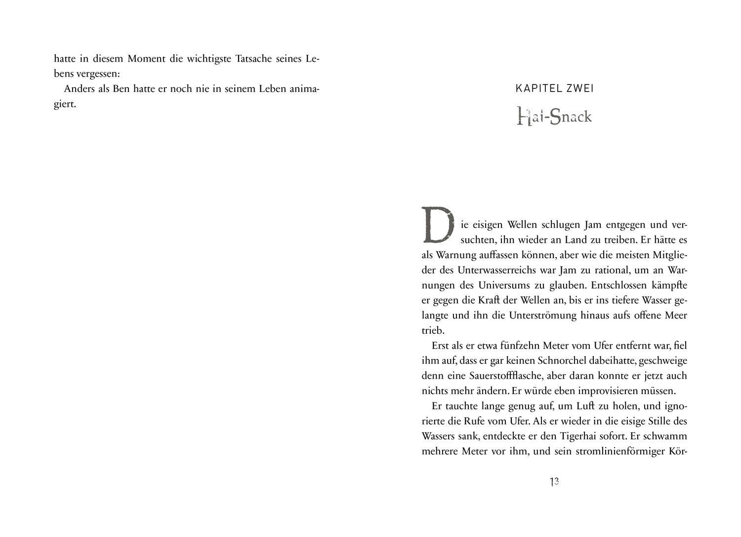 Beispielinhalt (Bild) Animox Origins 1. Der verlorene Schatz der Delfine