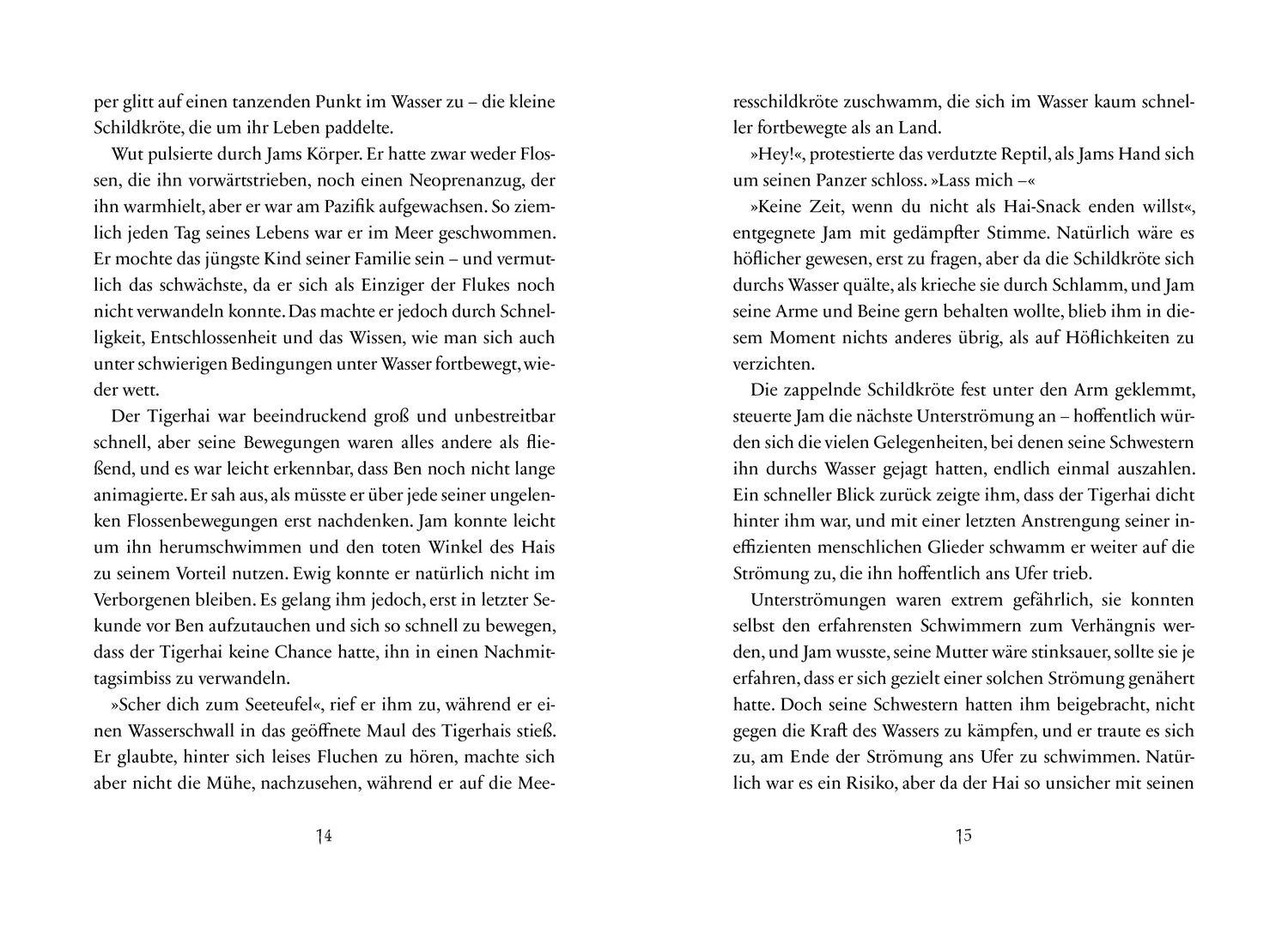 Beispielinhalt (Bild) Animox Origins 1. Der verlorene Schatz der Delfine