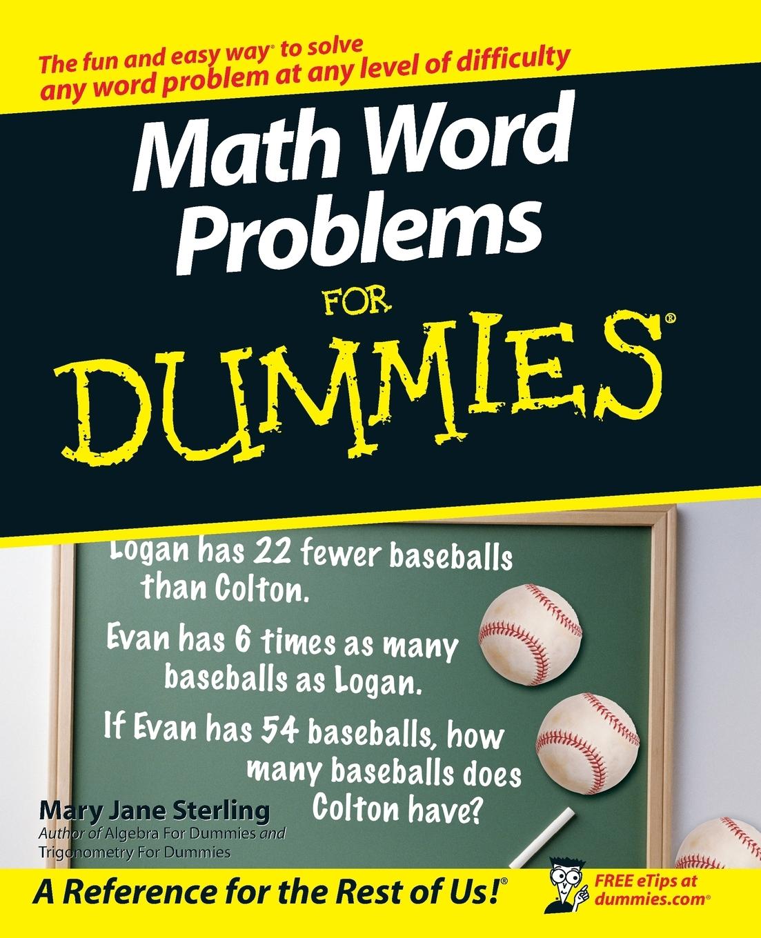 Vorderes Coverbild Math Word Problems for Dummies