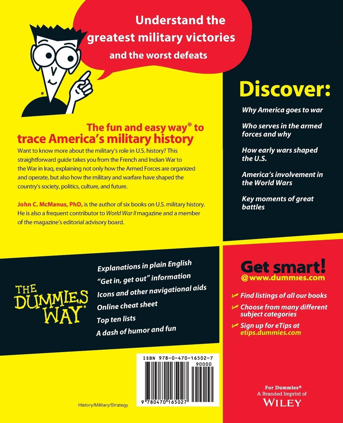 Rückseitencover U.S. Military History for Dummies