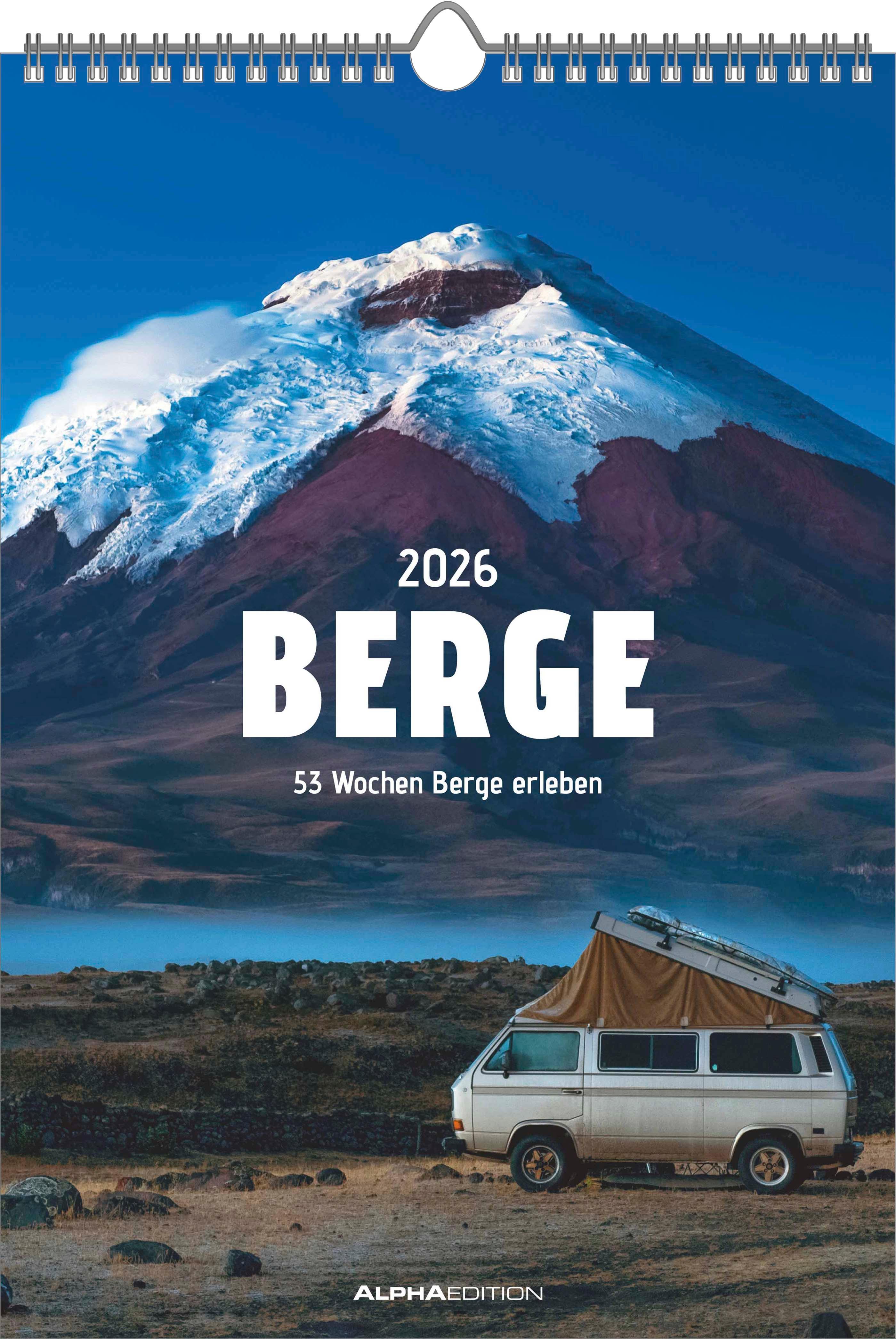 Vorderes Coverbild Berge - Wochenkalender mit 53 Motiven und Beschreibungen