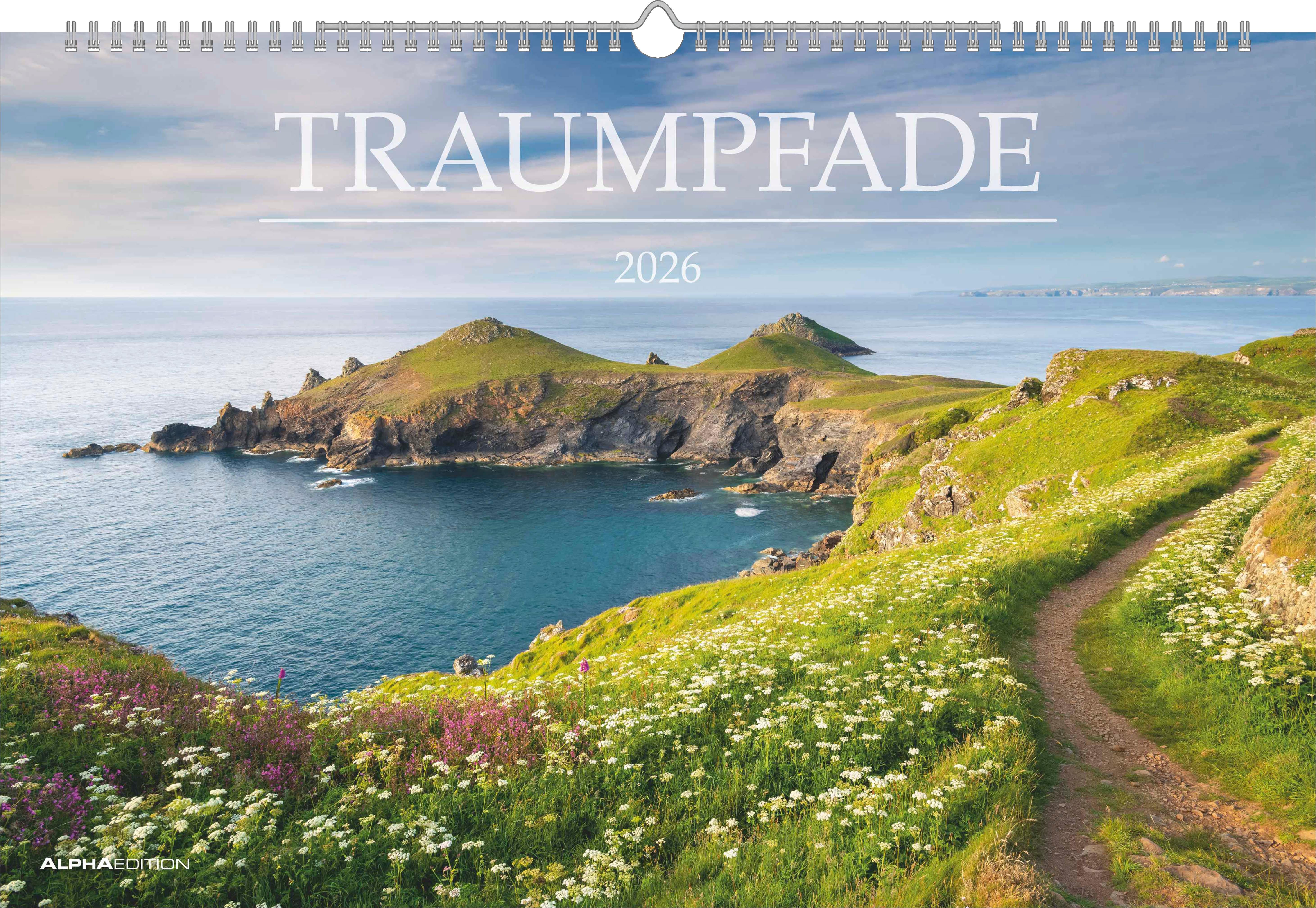Vorderes Coverbild Traumpfade 2026 - Bildkalender 49,5x33 cm