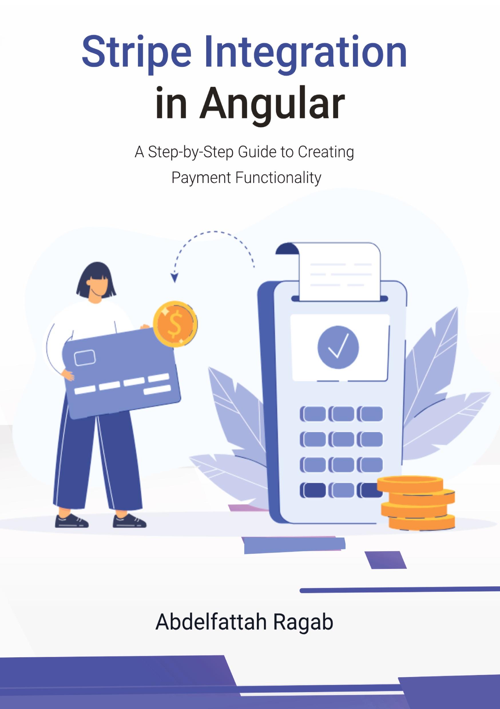 Vorderes Coverbild Stripe Integration in Angular