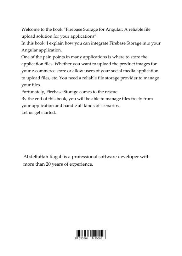 Rückseitencover Firebase Storage for Angular