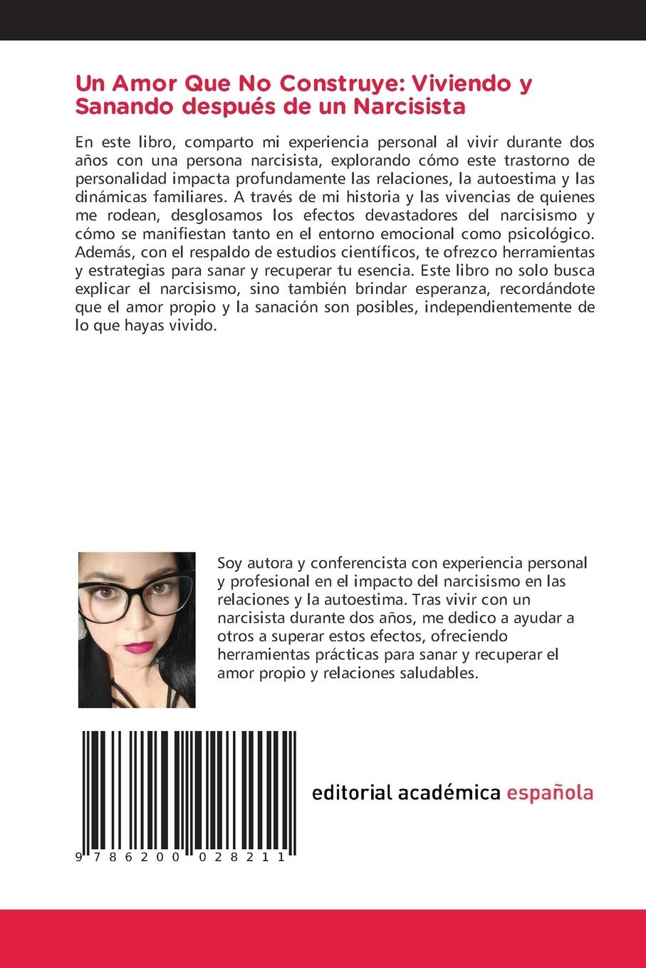 Rückseitencover Un Amor Que No Construye: Viviendo y Sanando después de un Narcisista