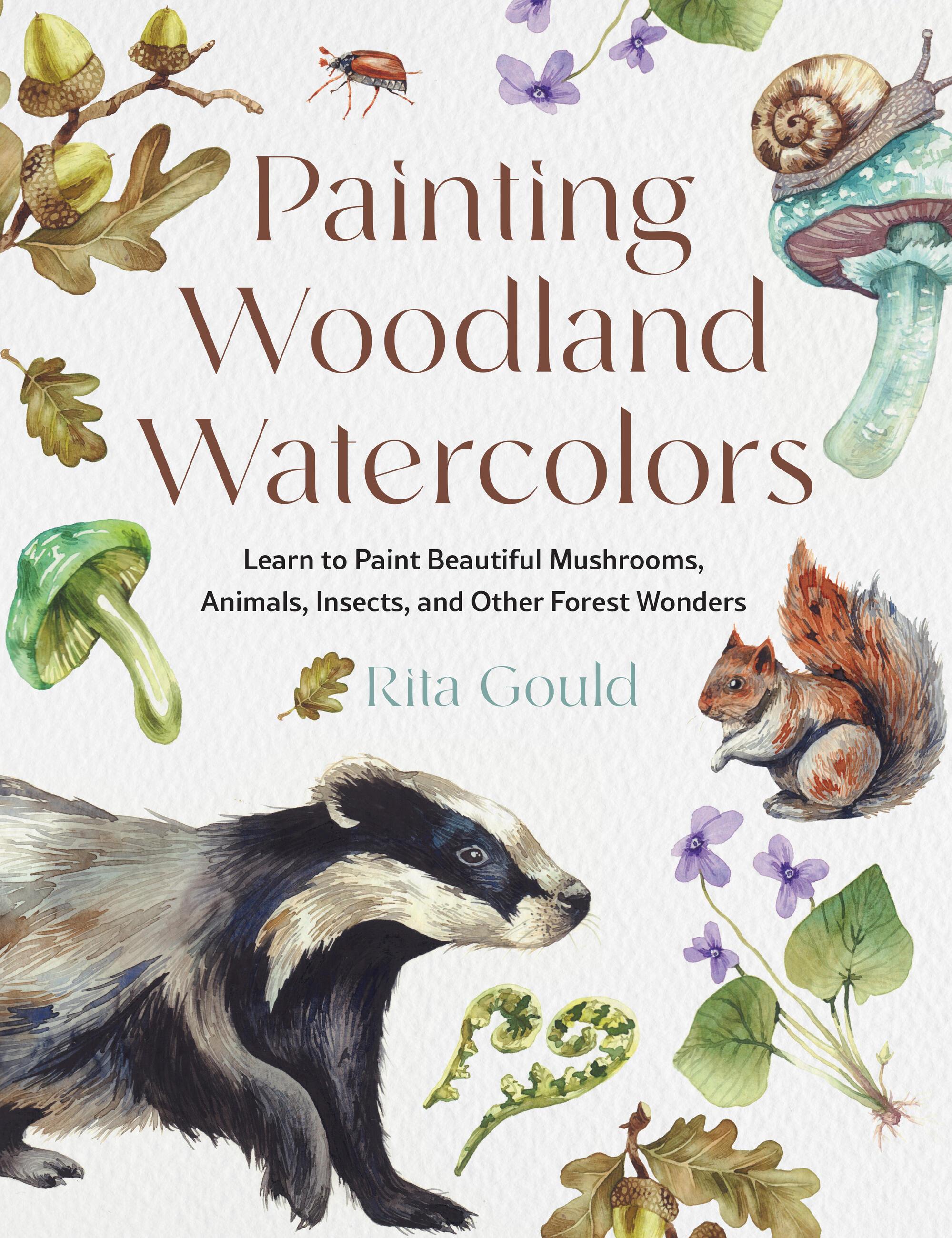 Vorderes Coverbild Painting Woodland Watercolors