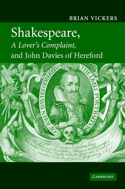 Vorderes Coverbild Shakespeare, 'A Lover's Complaint', and John Davies of Hereford