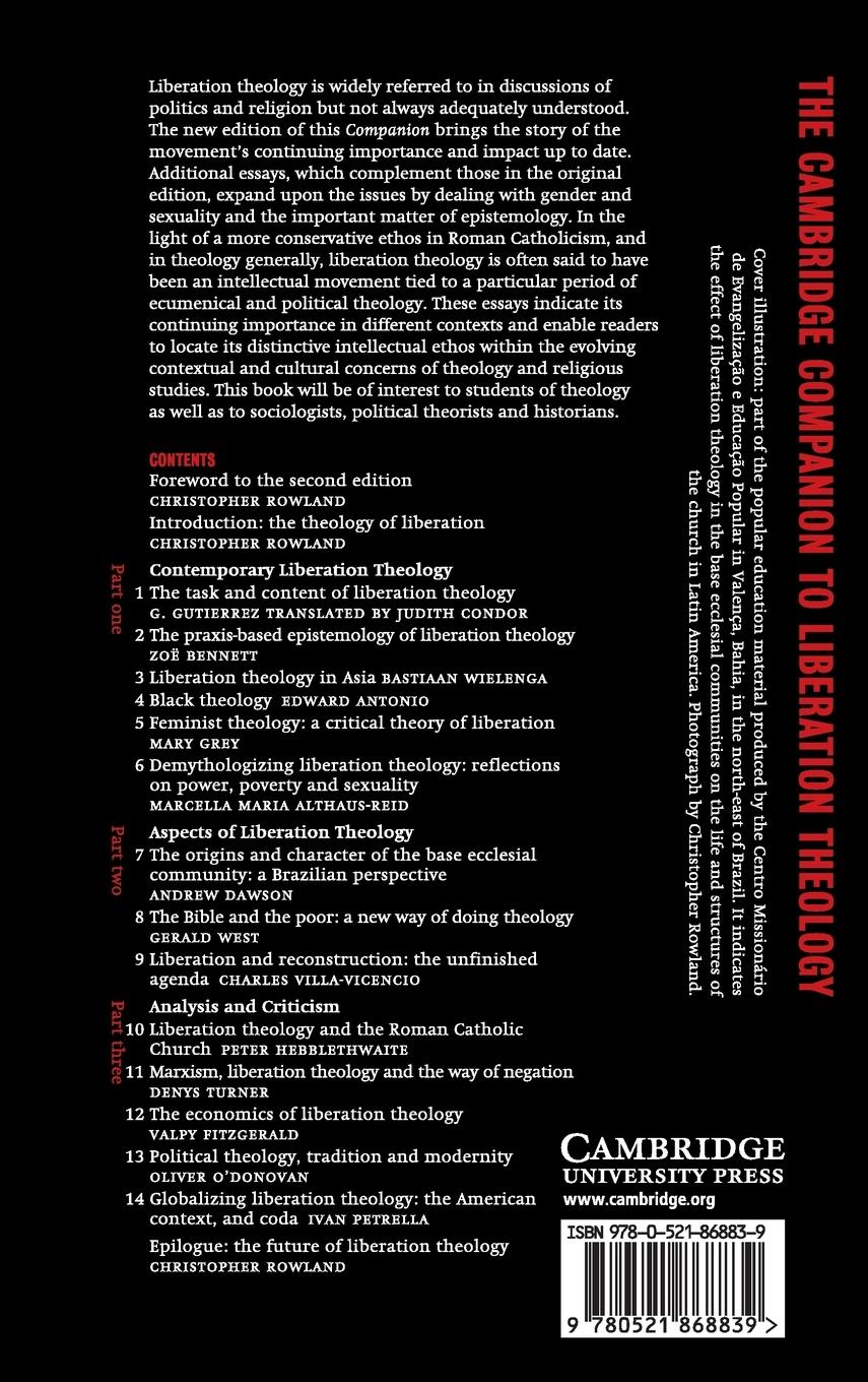 Rückseitencover The Cambridge Companion to Liberation Theology