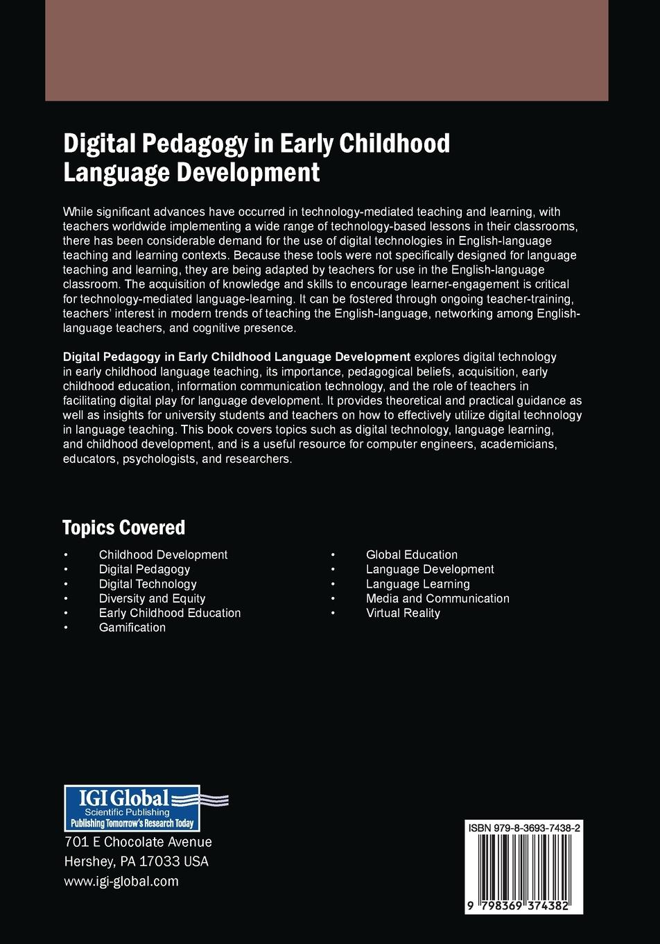 Rückseitencover Digital Pedagogy in Early Childhood Language Development