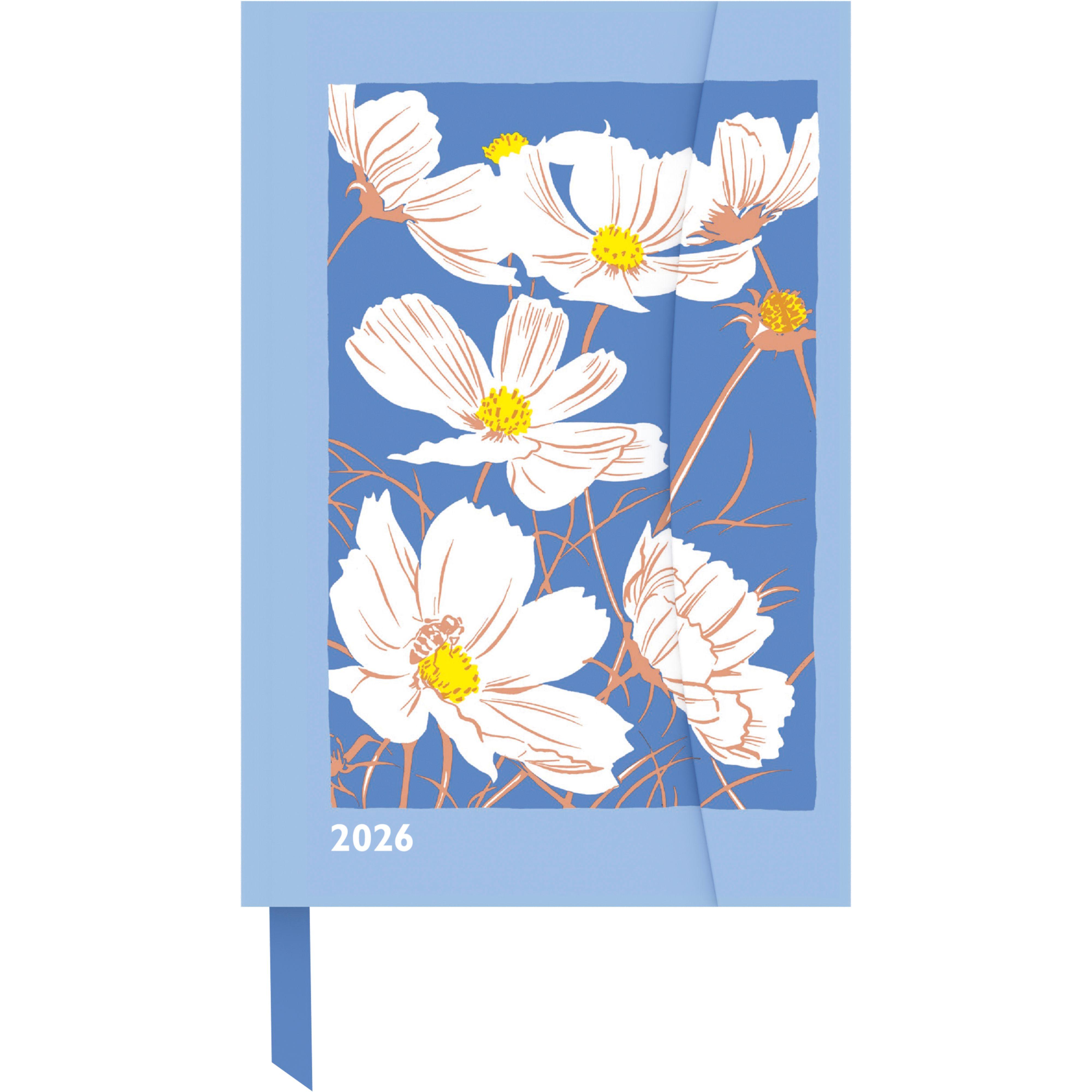 Vorderes Coverbild Kat Menschik - Flowers 2026 - Cosmeas - Diary - Buchkalender - Taschenkalender - 10x15