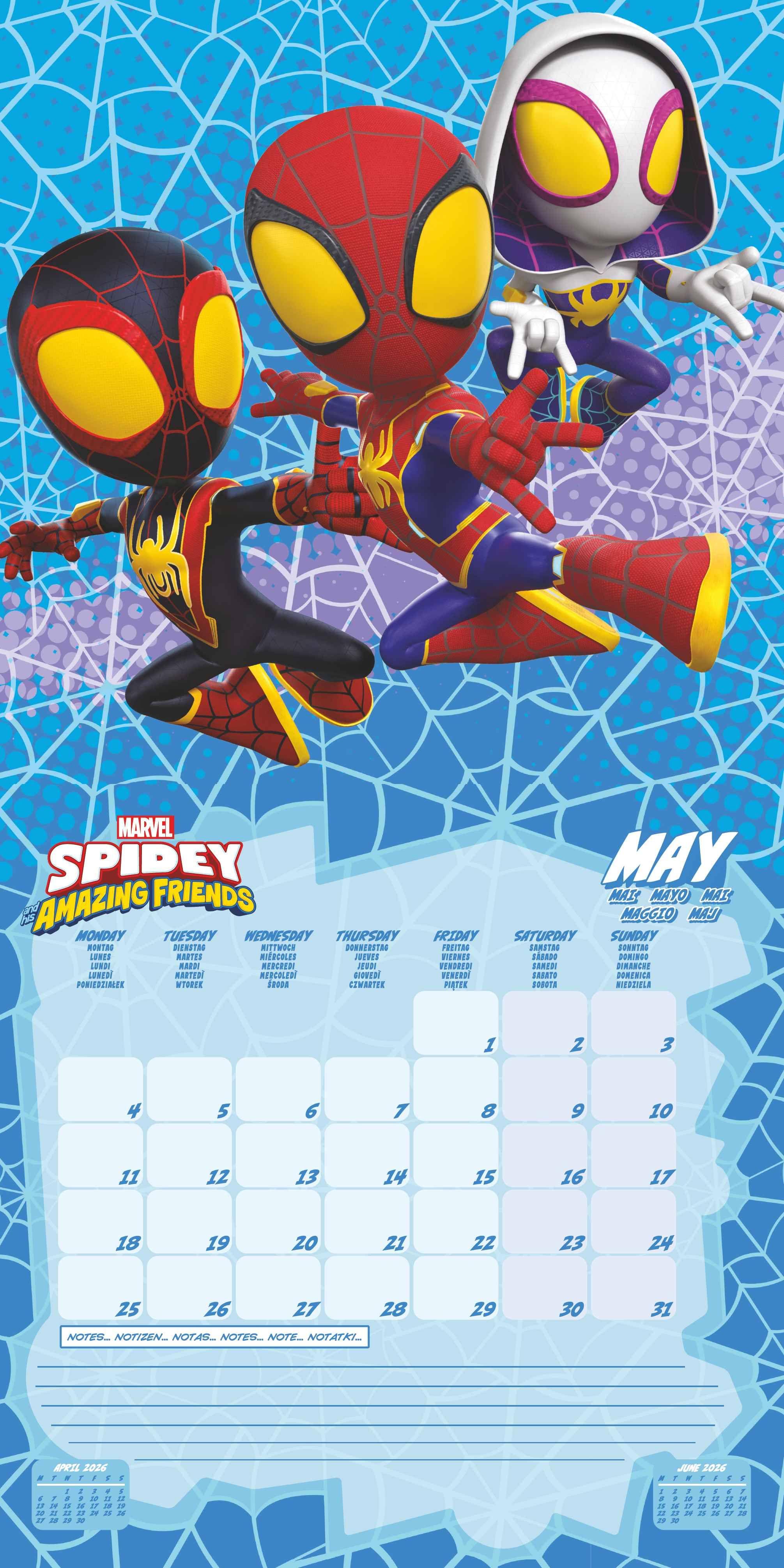 Beispielinhalt (Bild) SPIDEY AMAZING FRIENDS - Broschürenkalender 30 x 30