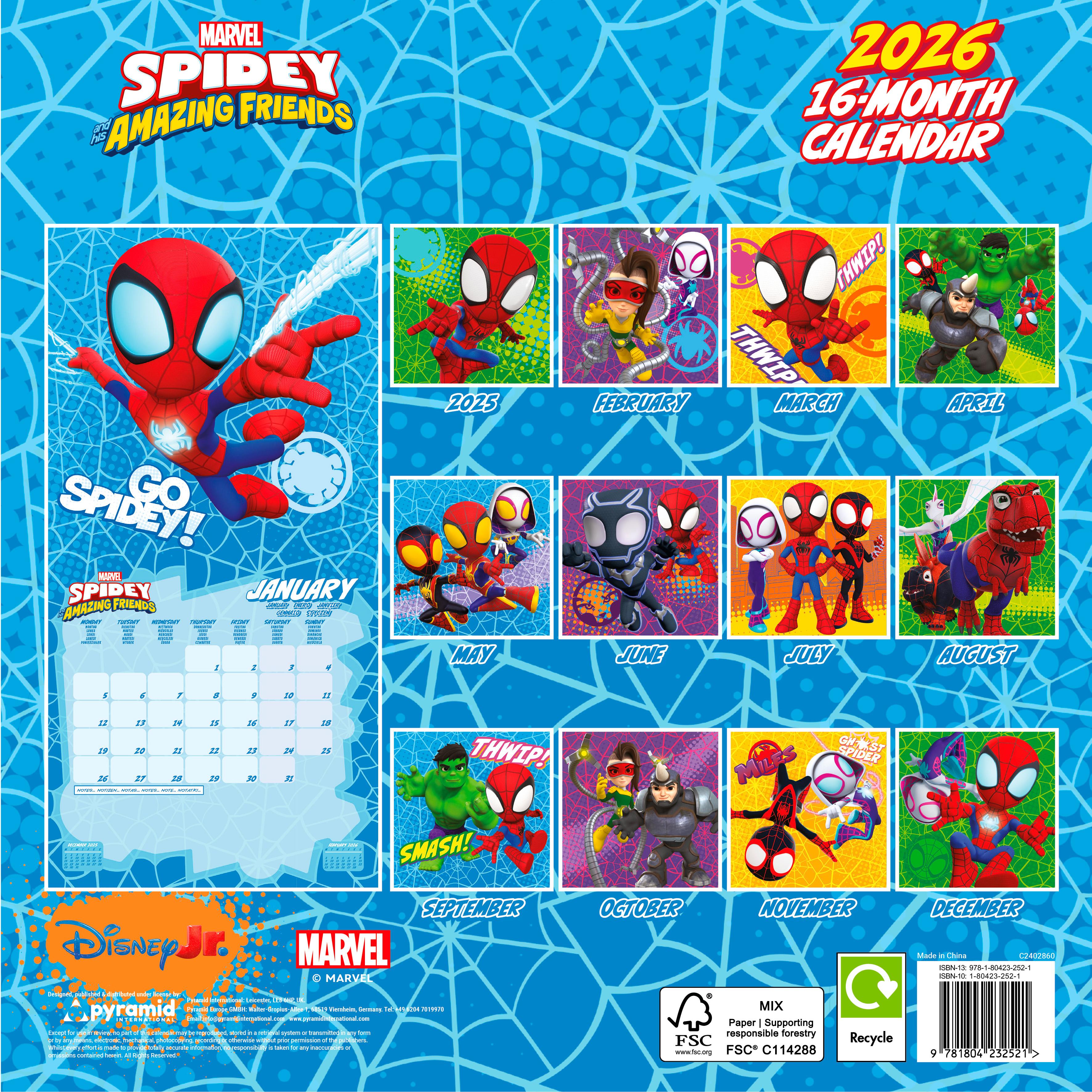 Rückseitencover SPIDEY AMAZING FRIENDS - Broschürenkalender 30 x 30
