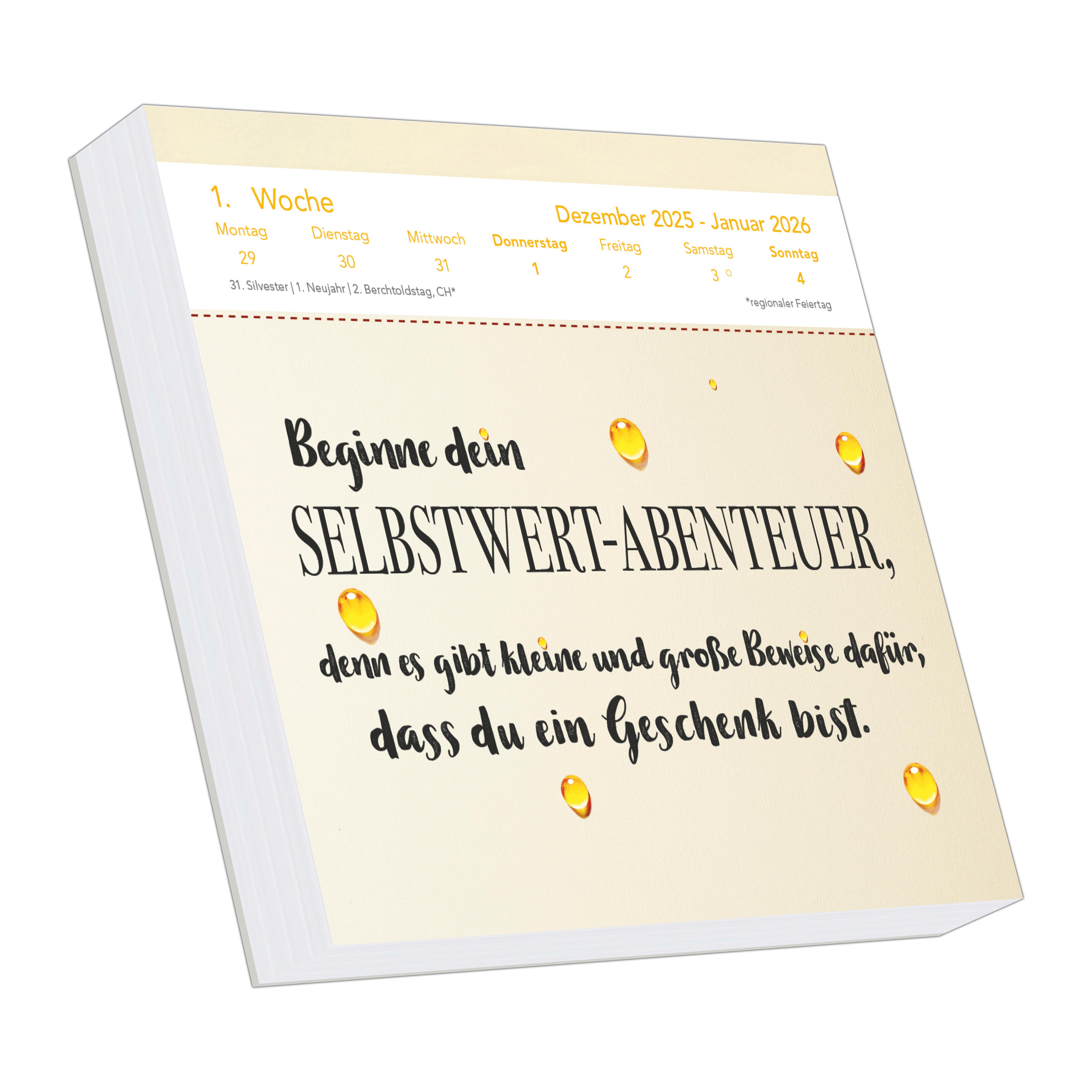Beispielinhalt (Bild) Honigperlen - Ein Jahr voller positiver Botschaften an dich selbst - mit 53 Affirmationen