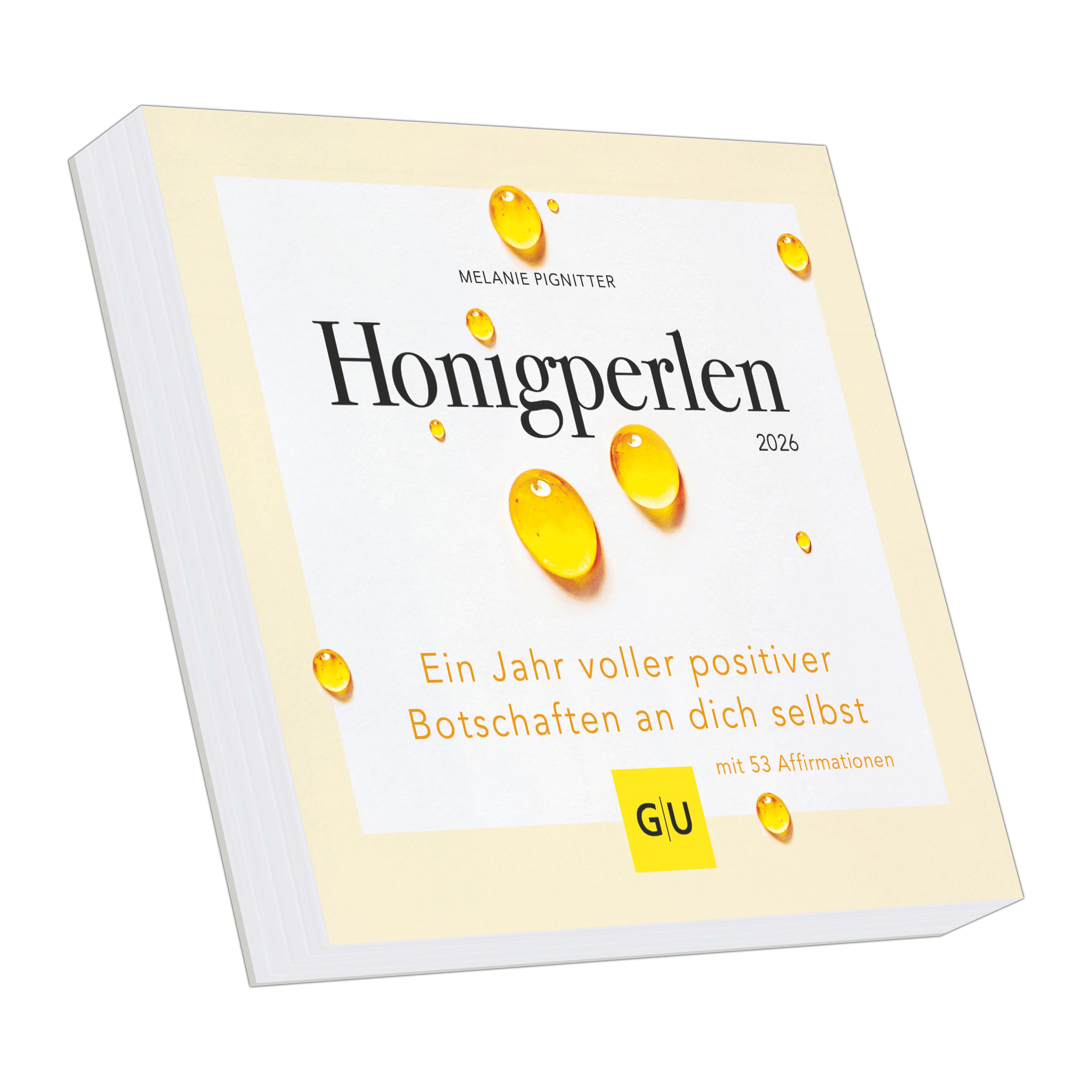 Vorderes Coverbild Honigperlen - Ein Jahr voller positiver Botschaften an dich selbst - mit 53 Affirmationen