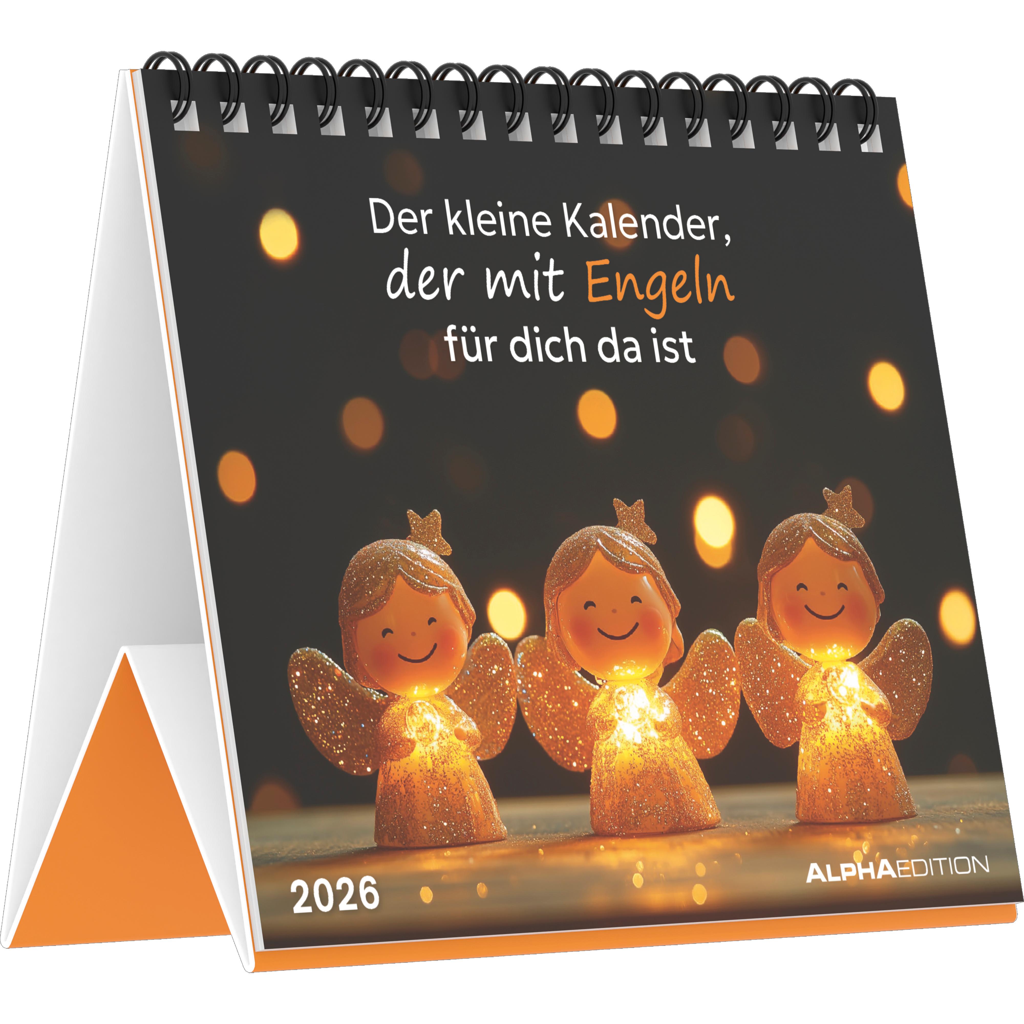 Vorderes Coverbild Der kleine Schutzengel Kalender - Tischaufstellkalender mit 12 inspirierenden Motiven und Zitaten