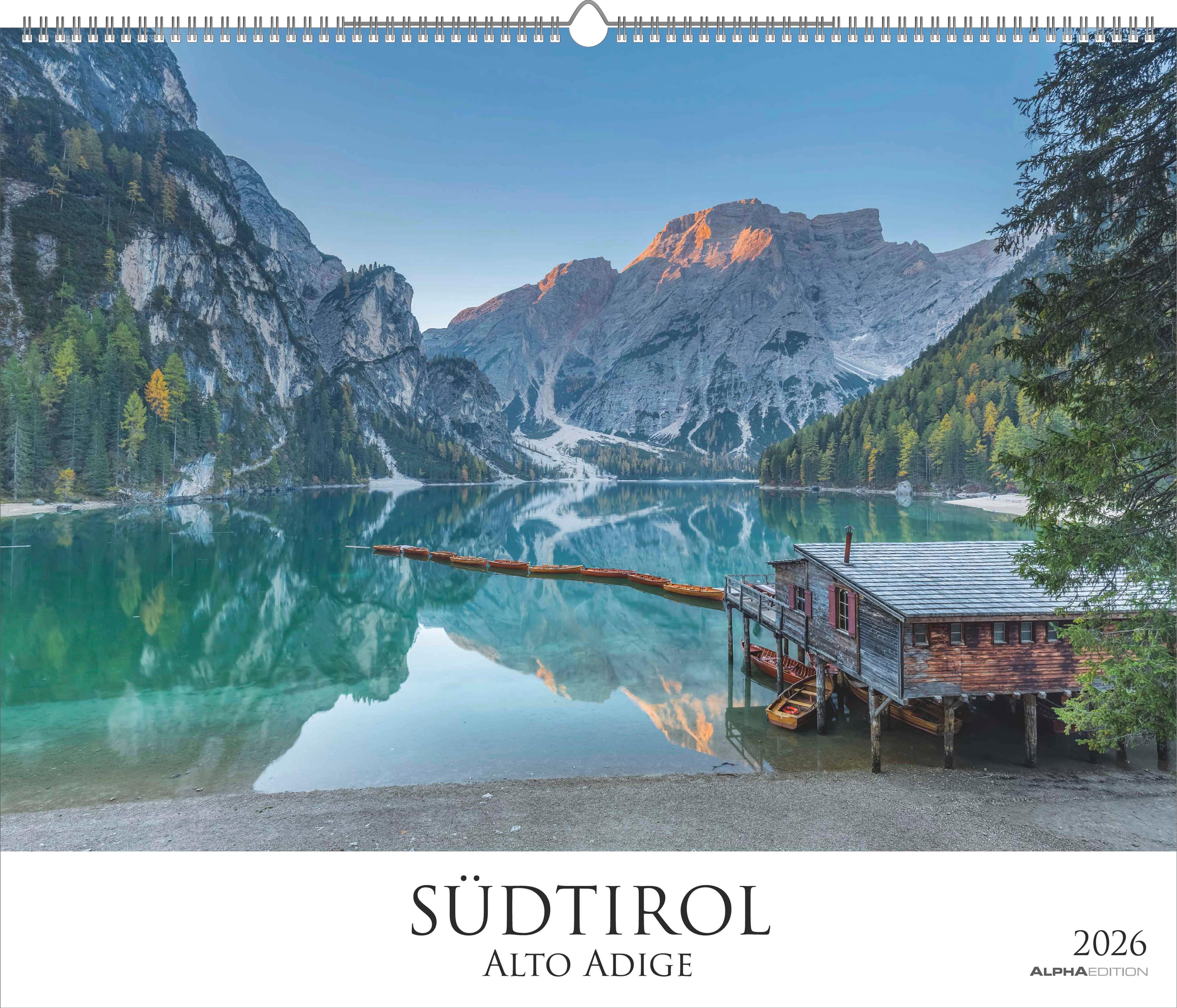 Vorderes Coverbild Südtirol 2026 - Bildkalender XXL 60x50 cm - hochwertiger Wandkalender im Querformat - Landschaftskalender - Wandplaner