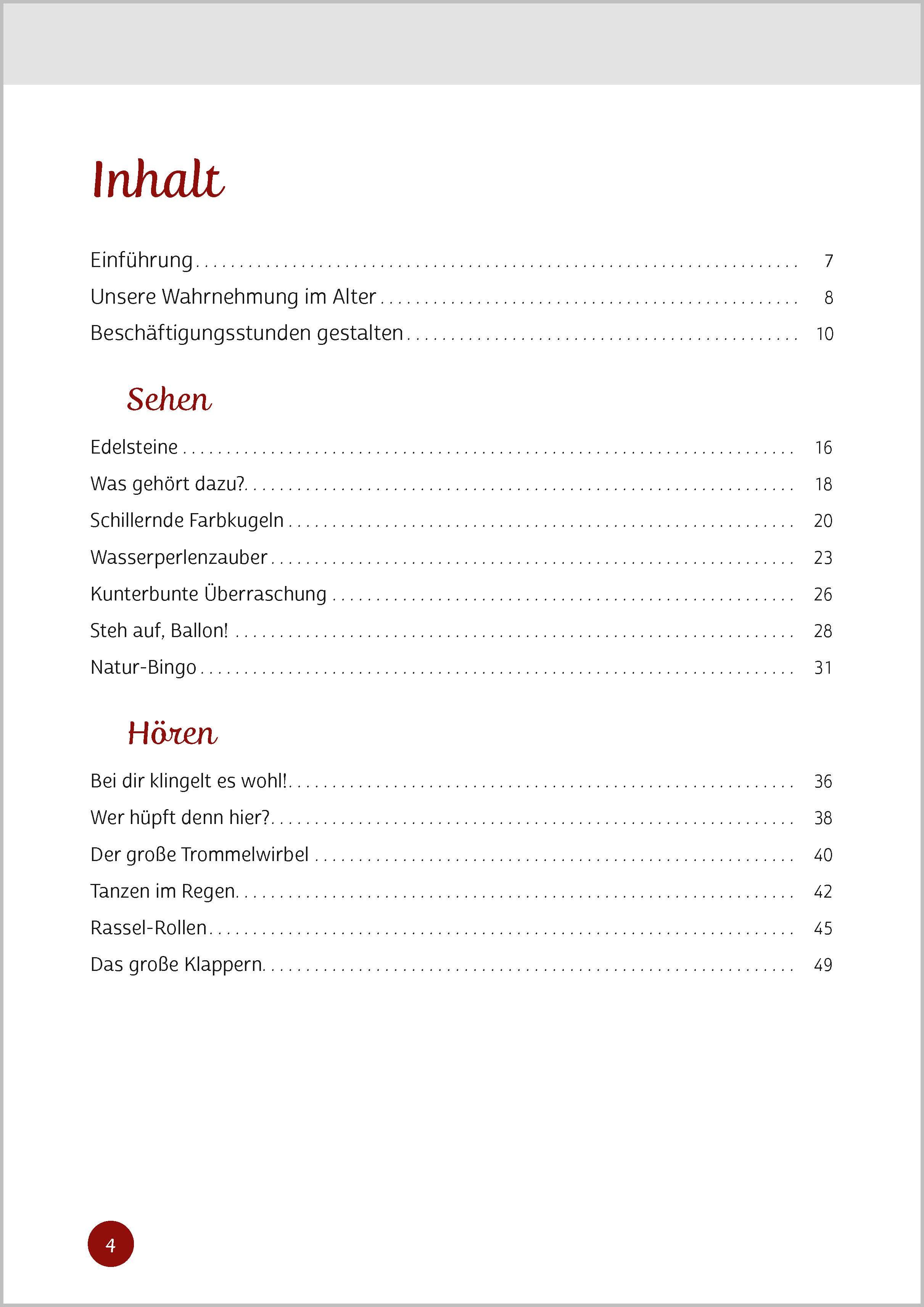 Beispielinhalt (Bild) Die besten Seniorenspiele für alle Sinne