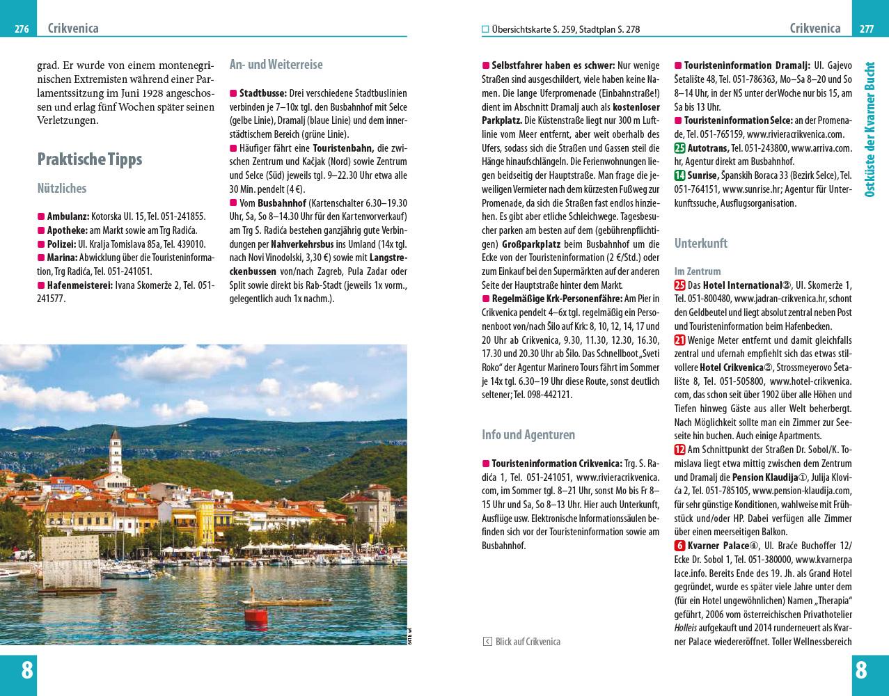 Beispielinhalt (Bild) Reise Know-How Reiseführer Kroatien: Istrien und Kvarner Bucht