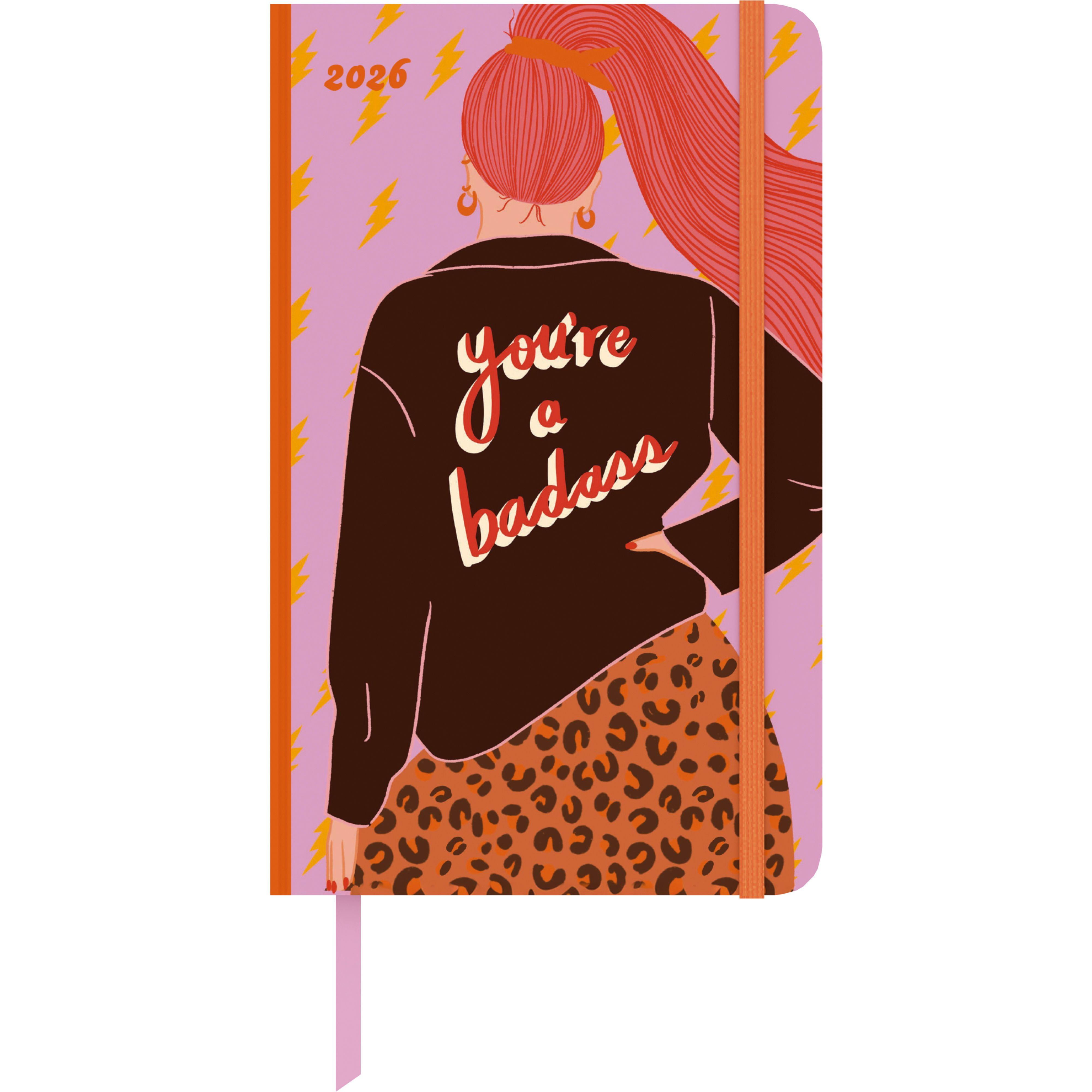 Vorderes Coverbild Emmy Lupin Wochen-Notizkalender groß 2026 - Taschen-Kalender 13x21 cm - mit Verschlussband & Falttasche - Weekly