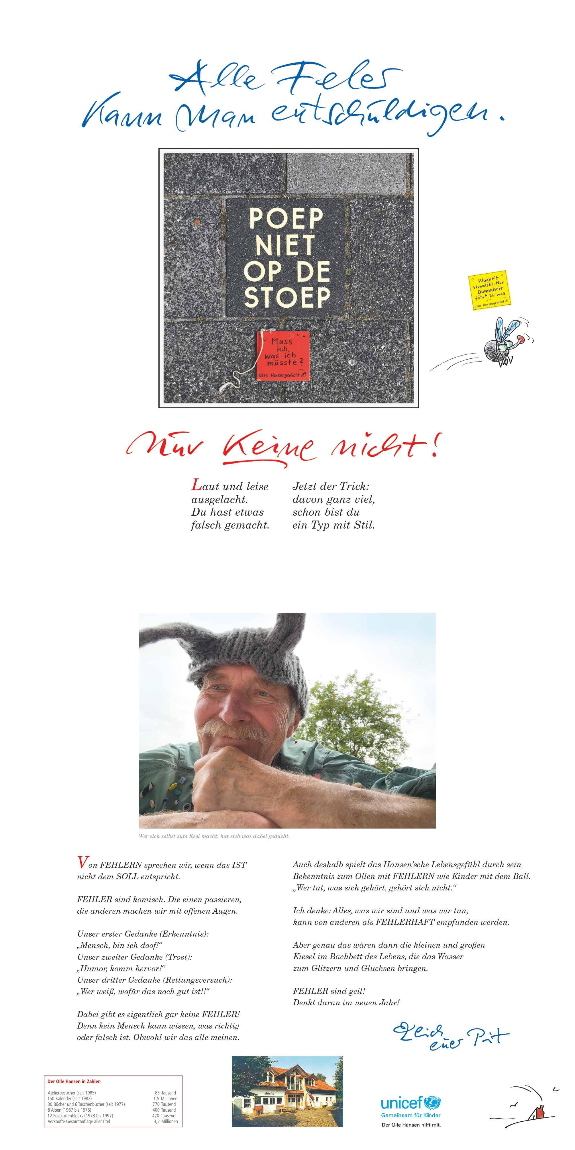 Beispielinhalt (Bild) Der Olle Hansen 2026 - Von Pit Schulz - Broschürenkalender - Format 30 x 30 cm