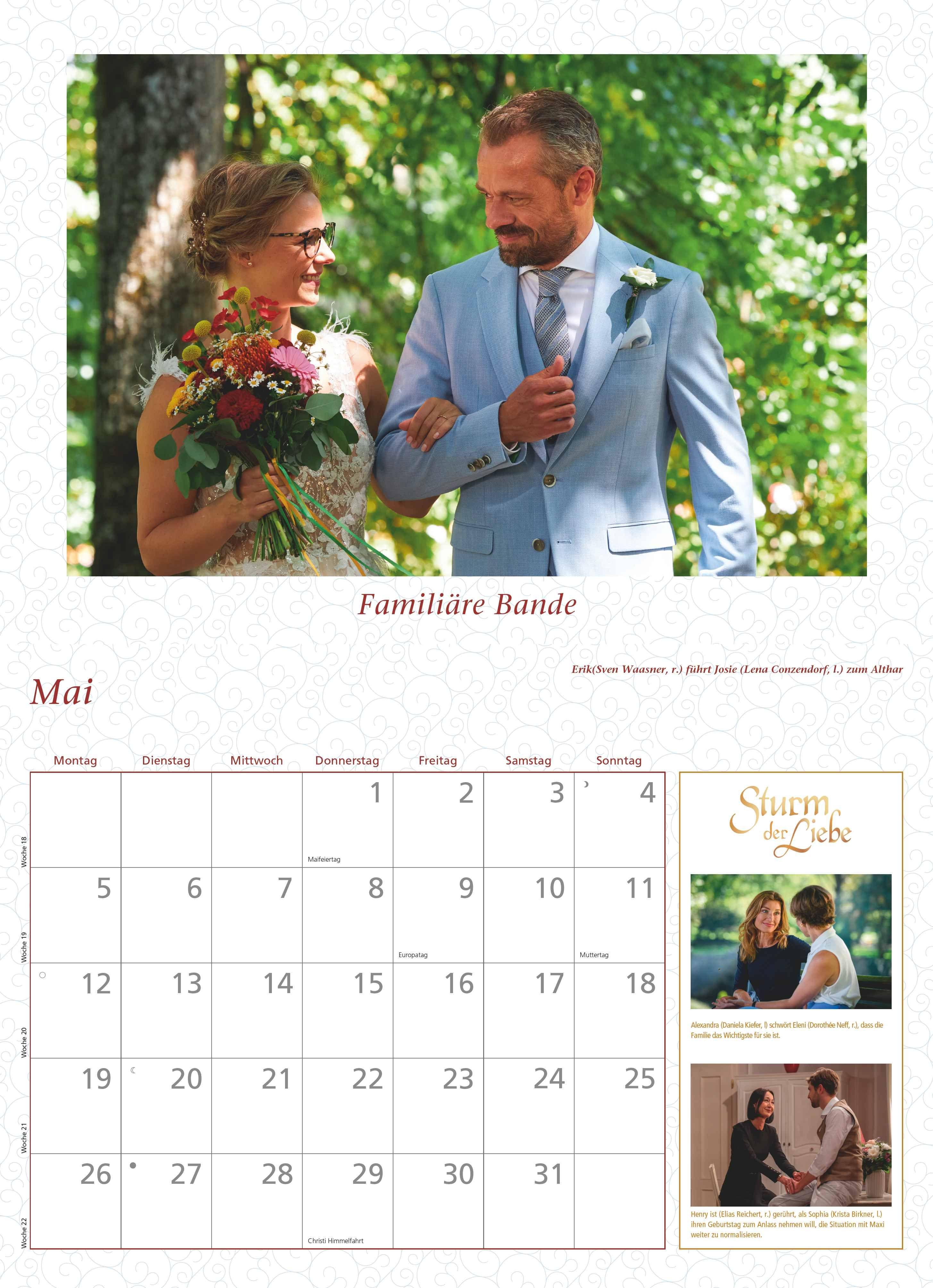 Beispielinhalt (Bild) Sturm der Liebe 2026 - Broschürenkalender - Wandkalender - mit Jahresplaner - Format 42 x 29 cm