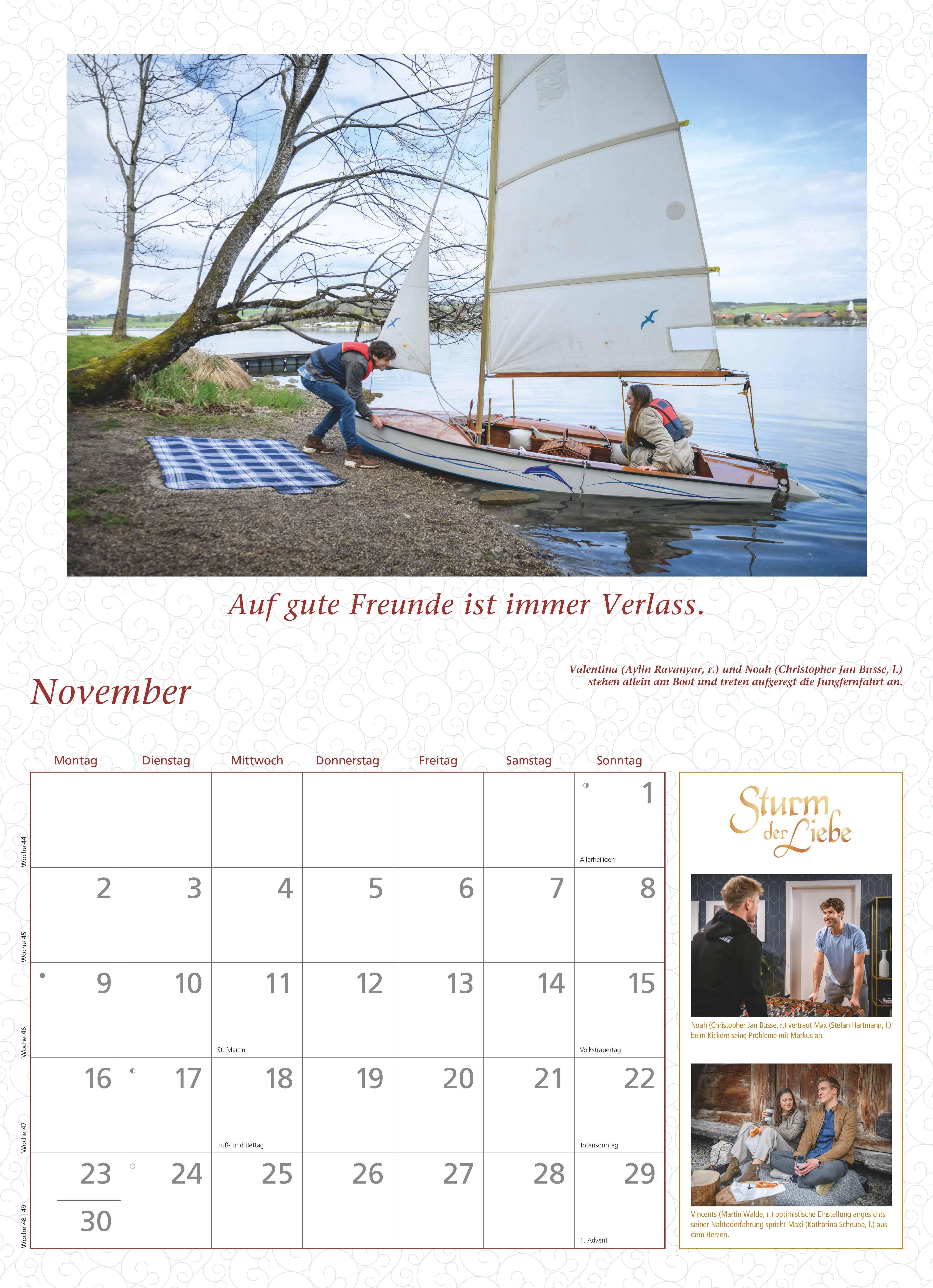 Beispielinhalt (Bild) Sturm der Liebe 2026 - Broschürenkalender - Wandkalender - mit Jahresplaner - Format 42 x 29 cm