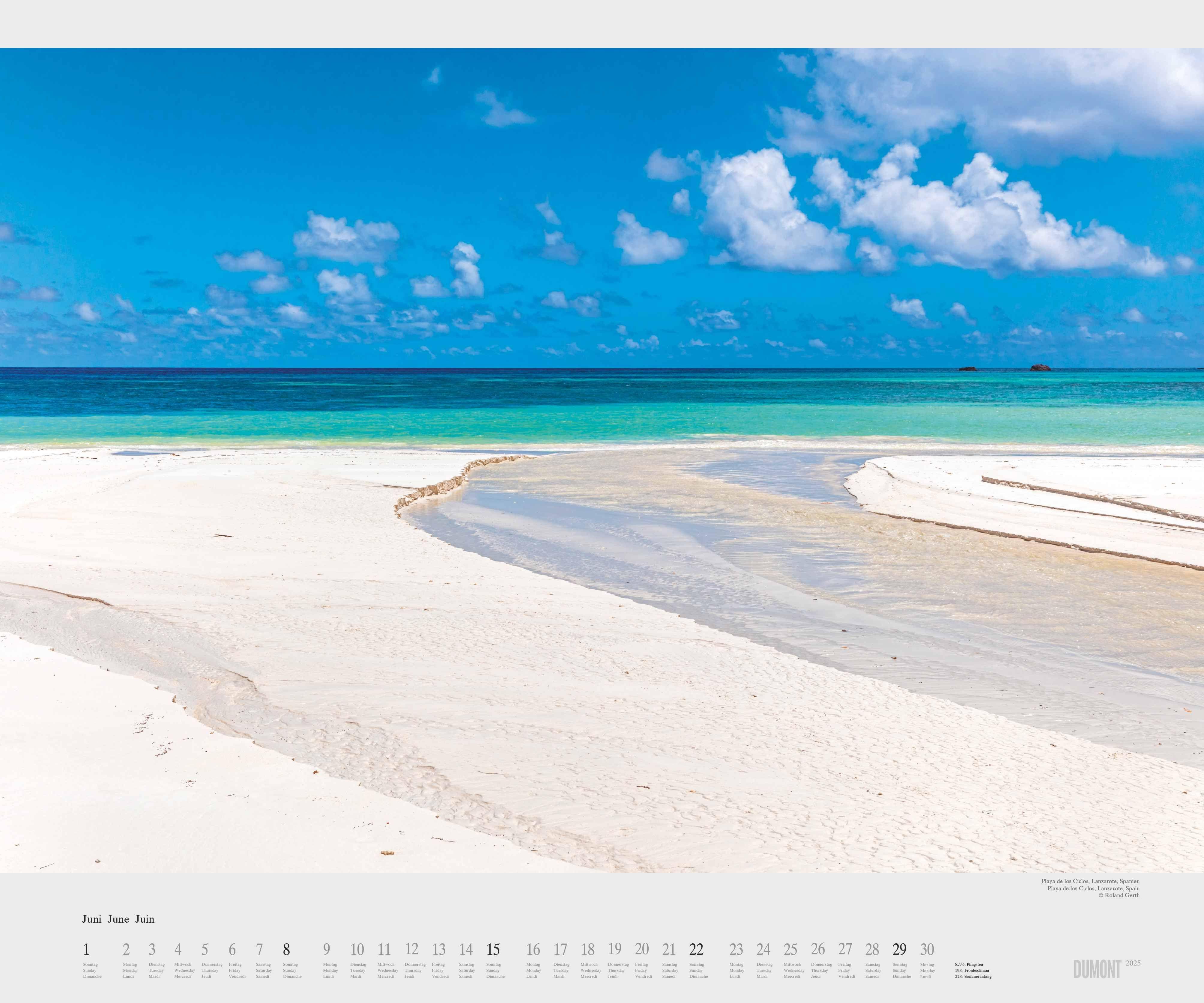 Beispielinhalt (Bild) Das Meer 2026 - Natur-Fotografie von Roland Gerth - Wandkalender 60 x 50 cm - Spiralbindung