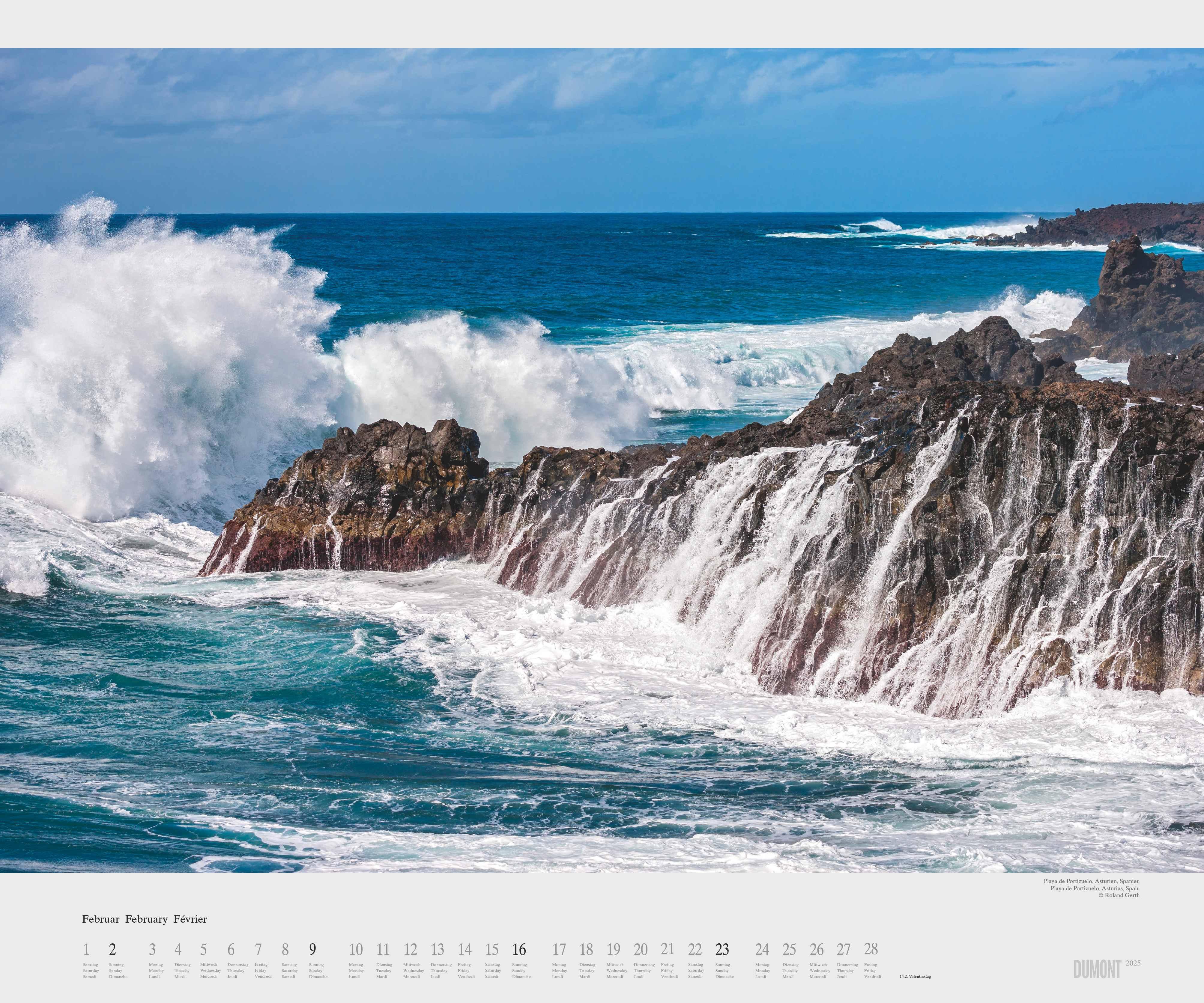 Beispielinhalt (Bild) Das Meer 2026 - Natur-Fotografie von Roland Gerth - Wandkalender 60 x 50 cm - Spiralbindung