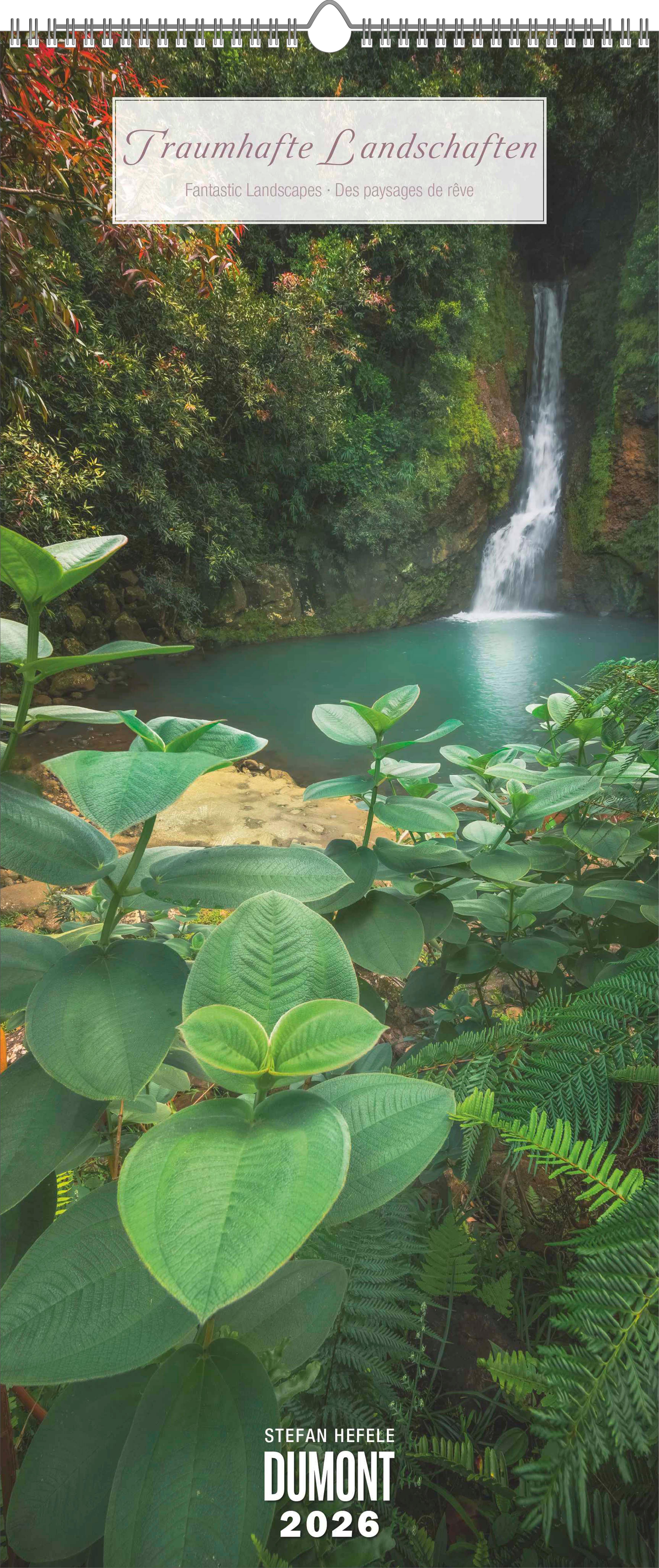 Vorderes Coverbild Traumhafte Landschaften 2026 - DUMONT Wandkalender - mit den wichtigsten Feiertagen - Hochformat 30,0 x 70 cm