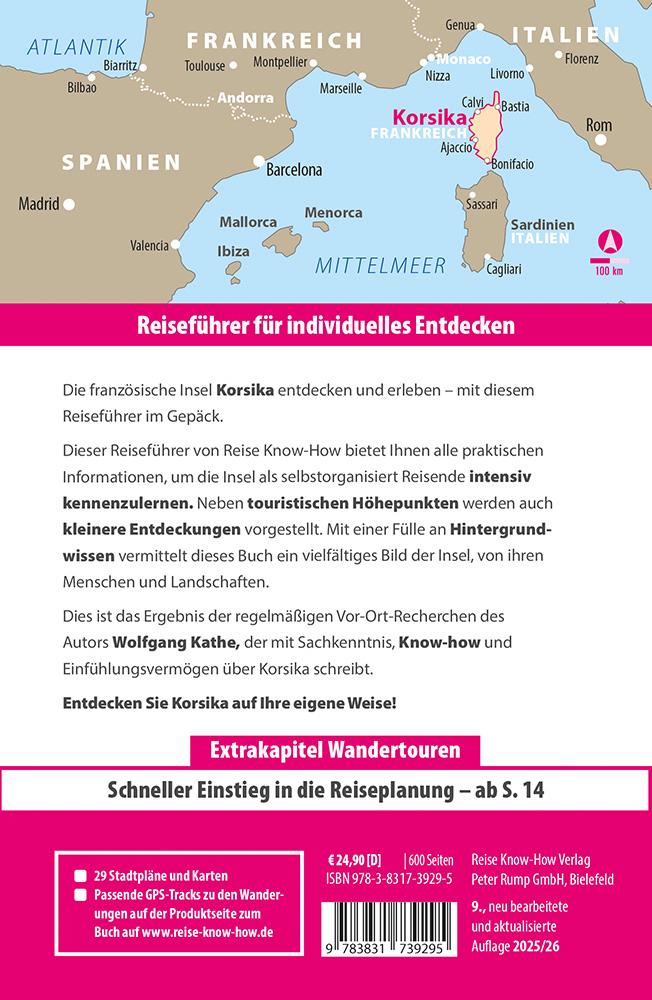 Rückseitencover Reise Know-How Reiseführer Korsika