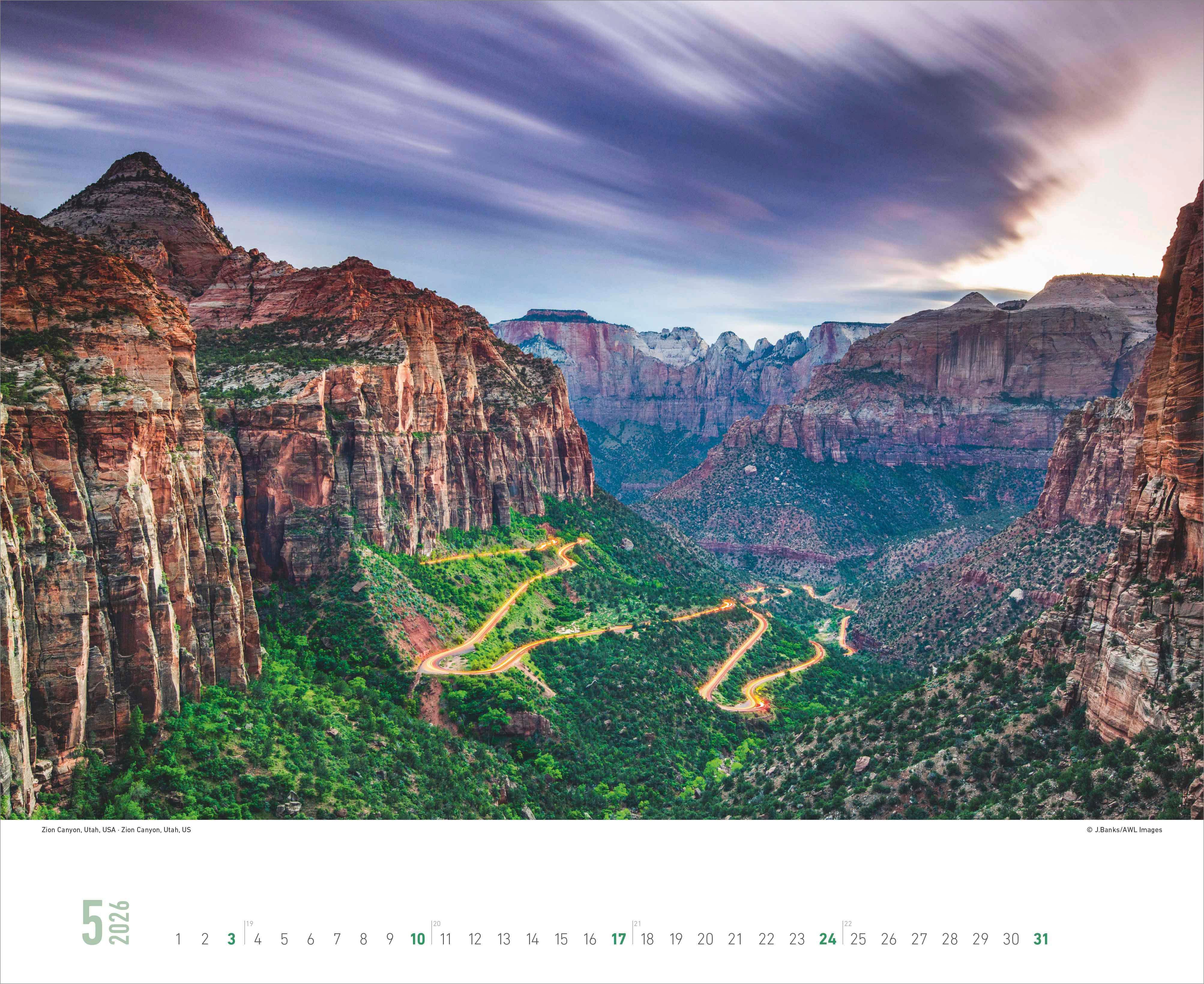 Beispielinhalt (Bild) ALPHA EDITION - Faszinierende Berge 2026 - 52 x 42,5 cm