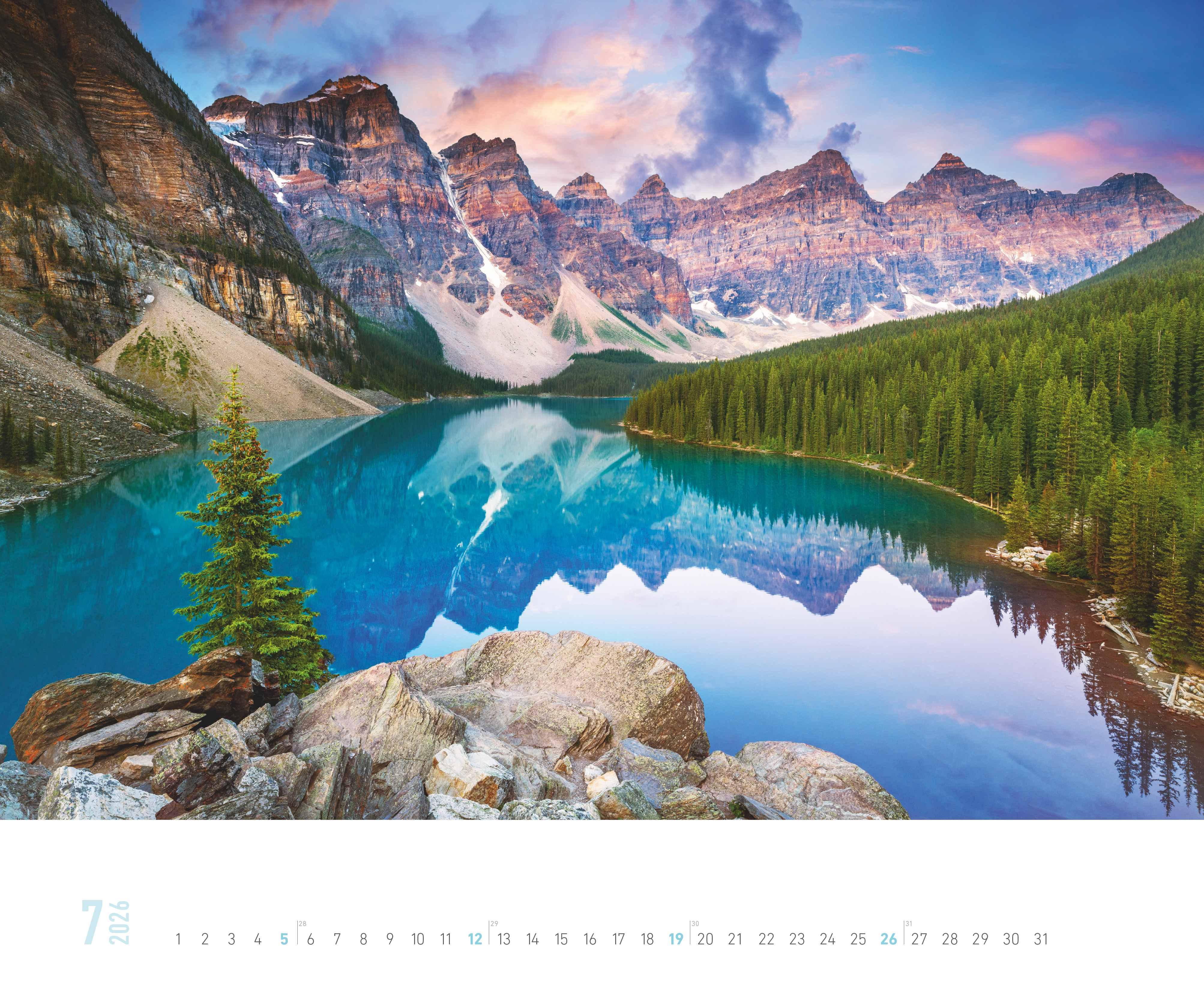 Beispielinhalt (Bild) ALPHA EDITION - Faszinierende Berge 2026 - 52 x 42,5 cm