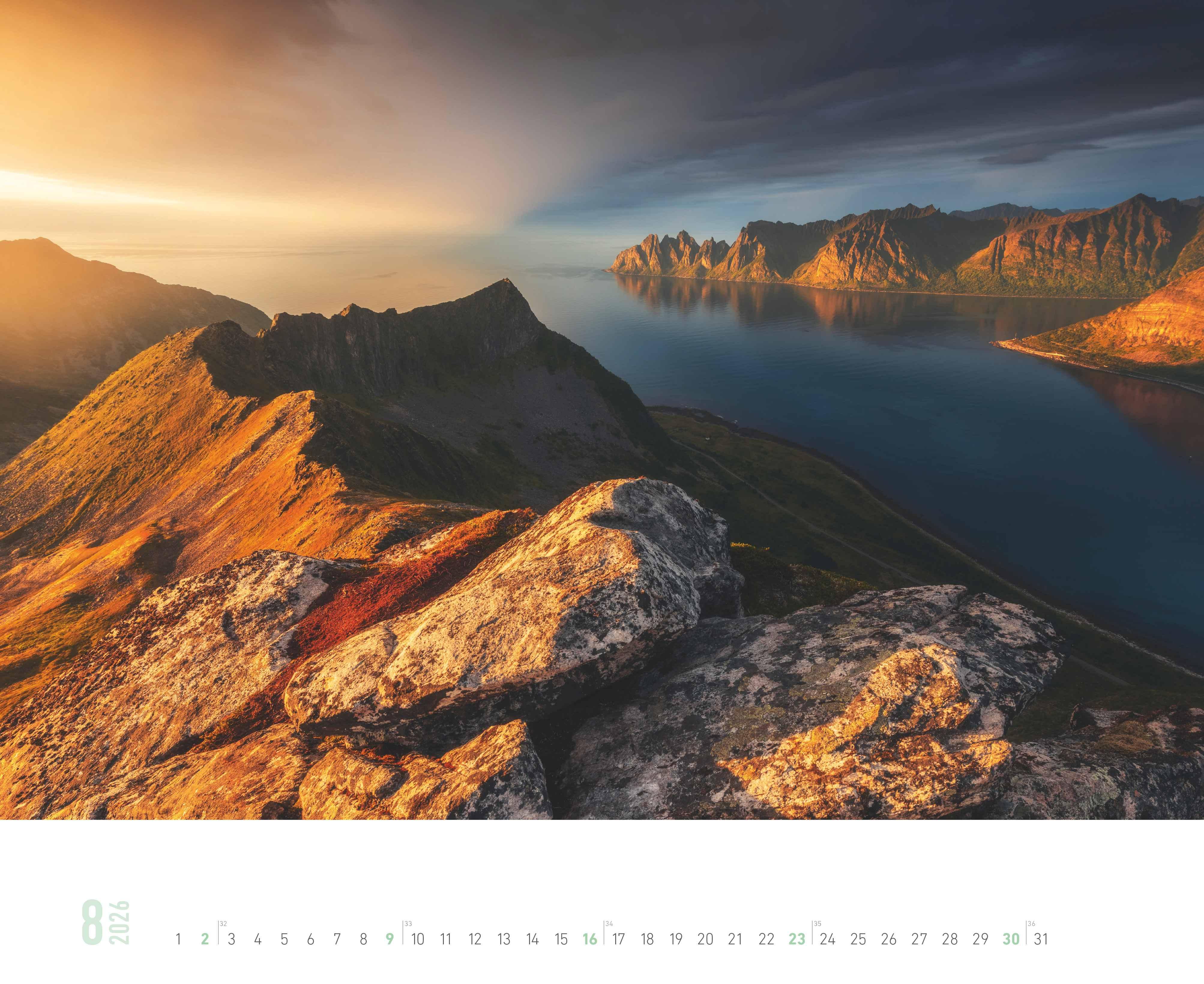 Beispielinhalt (Bild) ALPHA EDITION - Faszinierende Berge 2026 - 52 x 42,5 cm