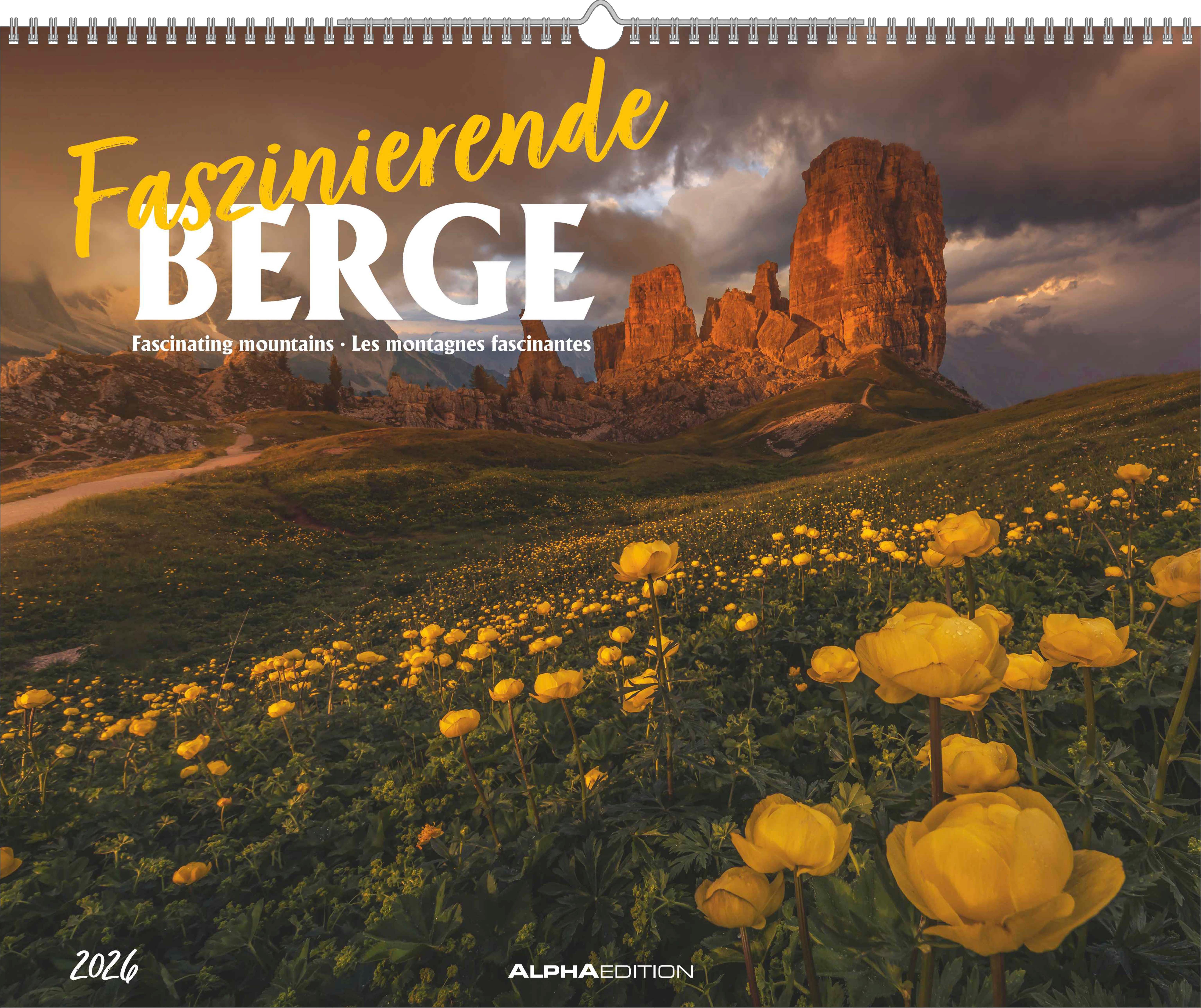 Vorderes Coverbild ALPHA EDITION - Faszinierende Berge 2026 - 52 x 42,5 cm
