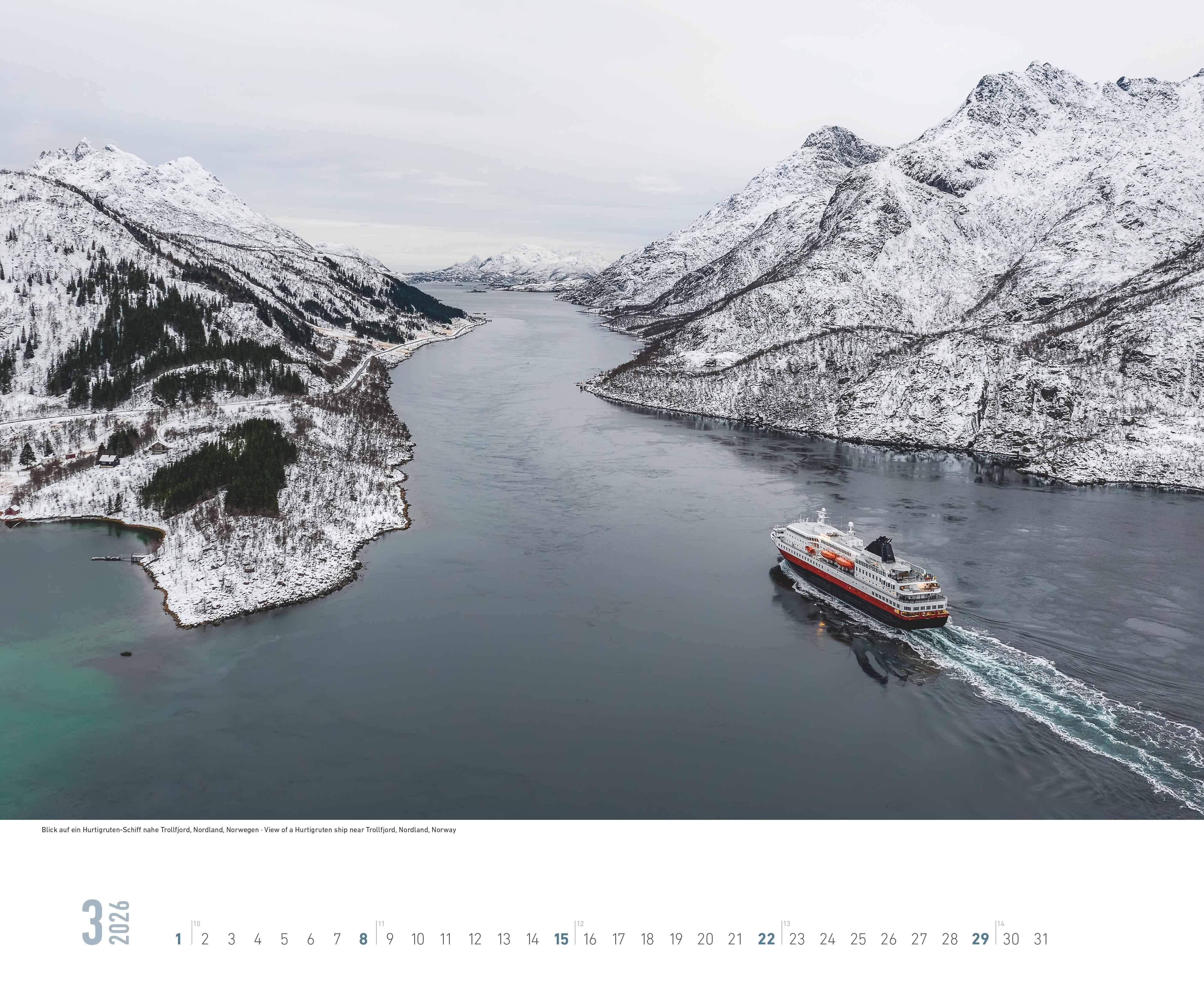 Beispielinhalt (Bild) Hurtigruten- im Bann der Fjorde und der Ruhe der Berge