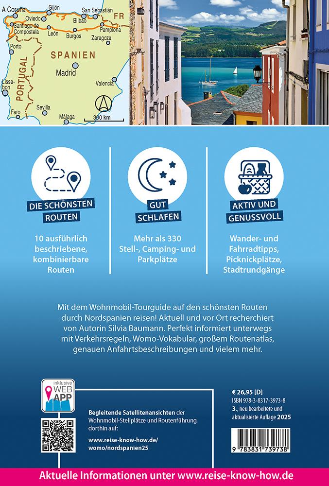 Rückseitencover Reise Know-How Wohnmobil-Tourguide Nordspanien