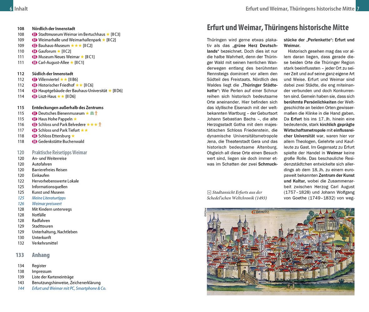 Beispielinhalt (Bild) Reise Know-How CityTrip Erfurt und Weimar