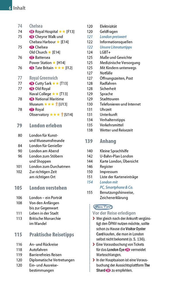 Beispielinhalt (Bild) Reise Know-How CityTrip London