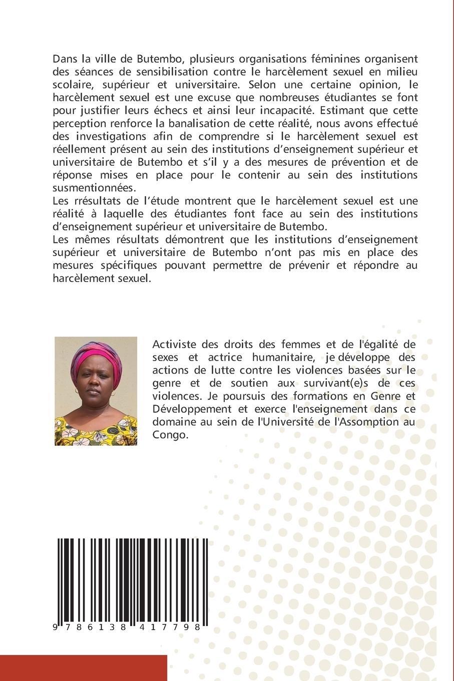 Rückseitencover Harcèlement sexuel au sein des institutions d'enseignement supérieur de Butembo