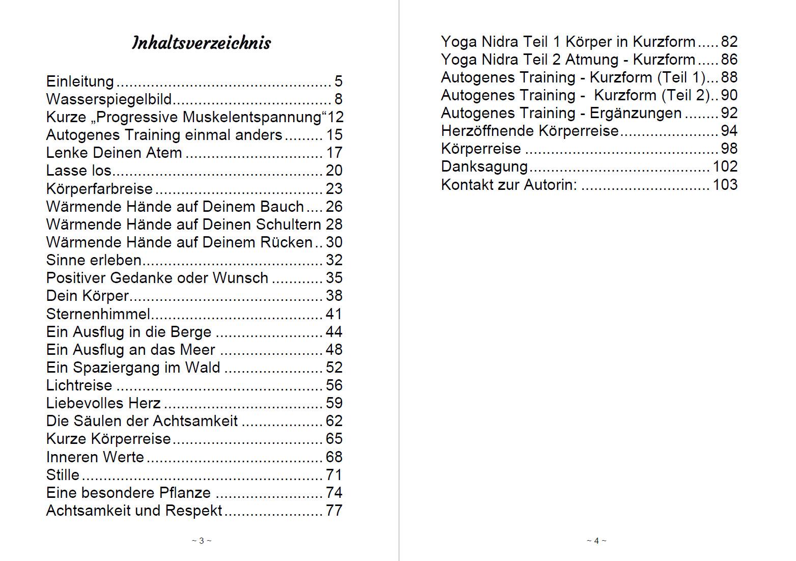 Beispielinhalt (Bild) 30 kurze Entspannungsgeschichten