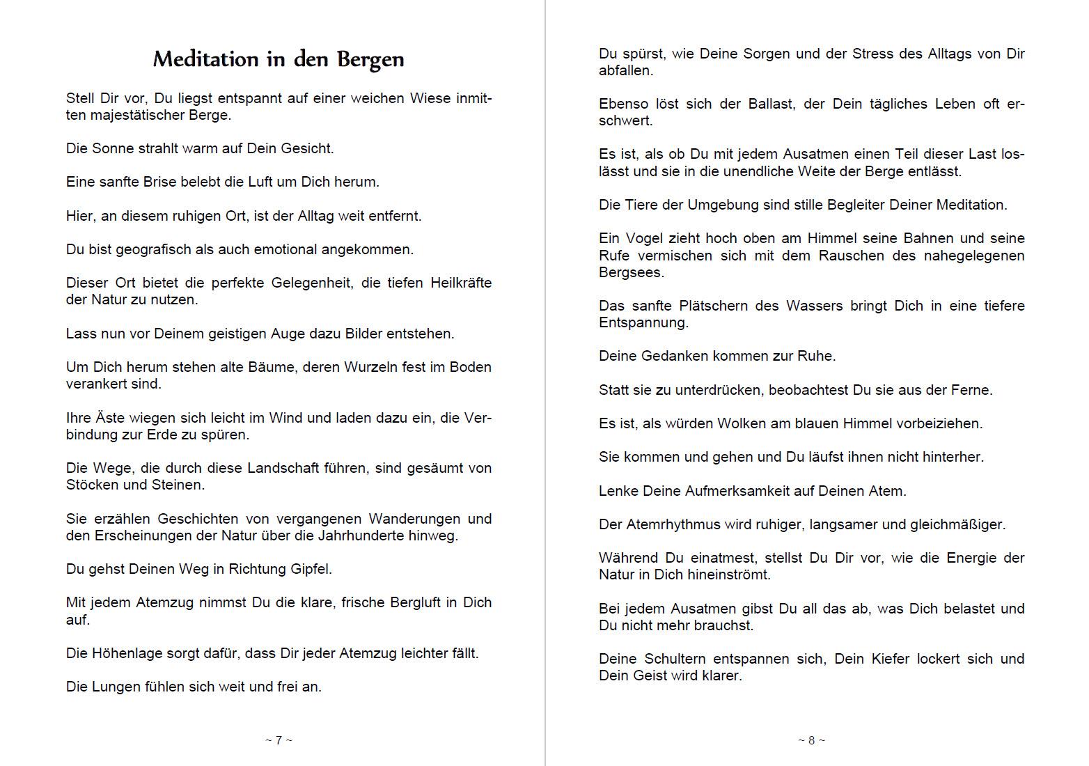 Beispielinhalt (Bild) Dein mentaler Kurzurlaub