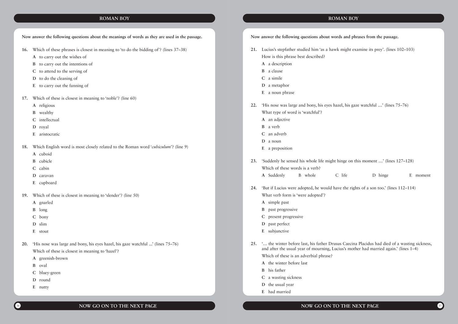 Beispielinhalt (Bild) 11+ English Practice Papers Book 3