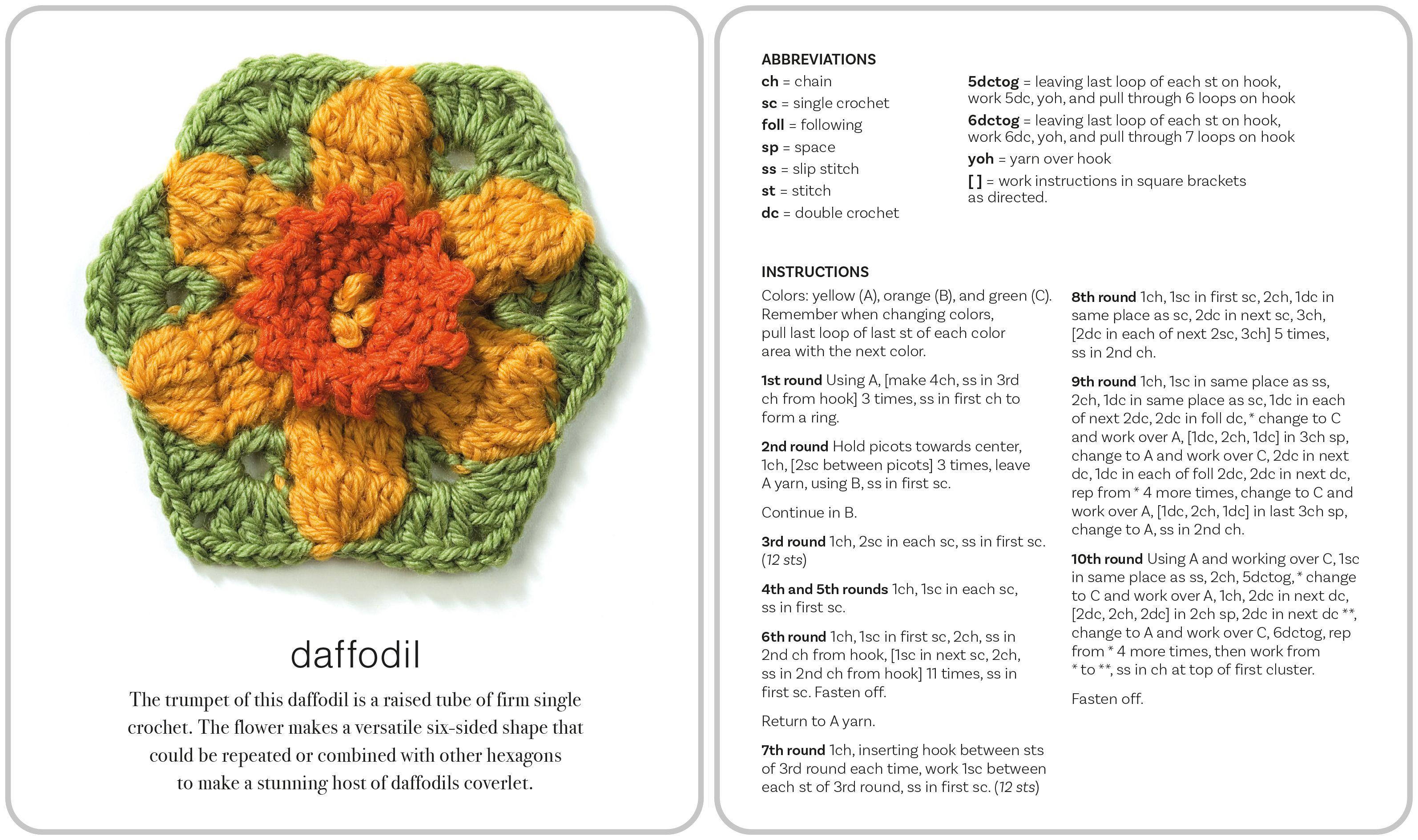 Beispielinhalt (Bild) Granny Square and Crochet Motif Card and Book Set: 50 cards and a 64-page book