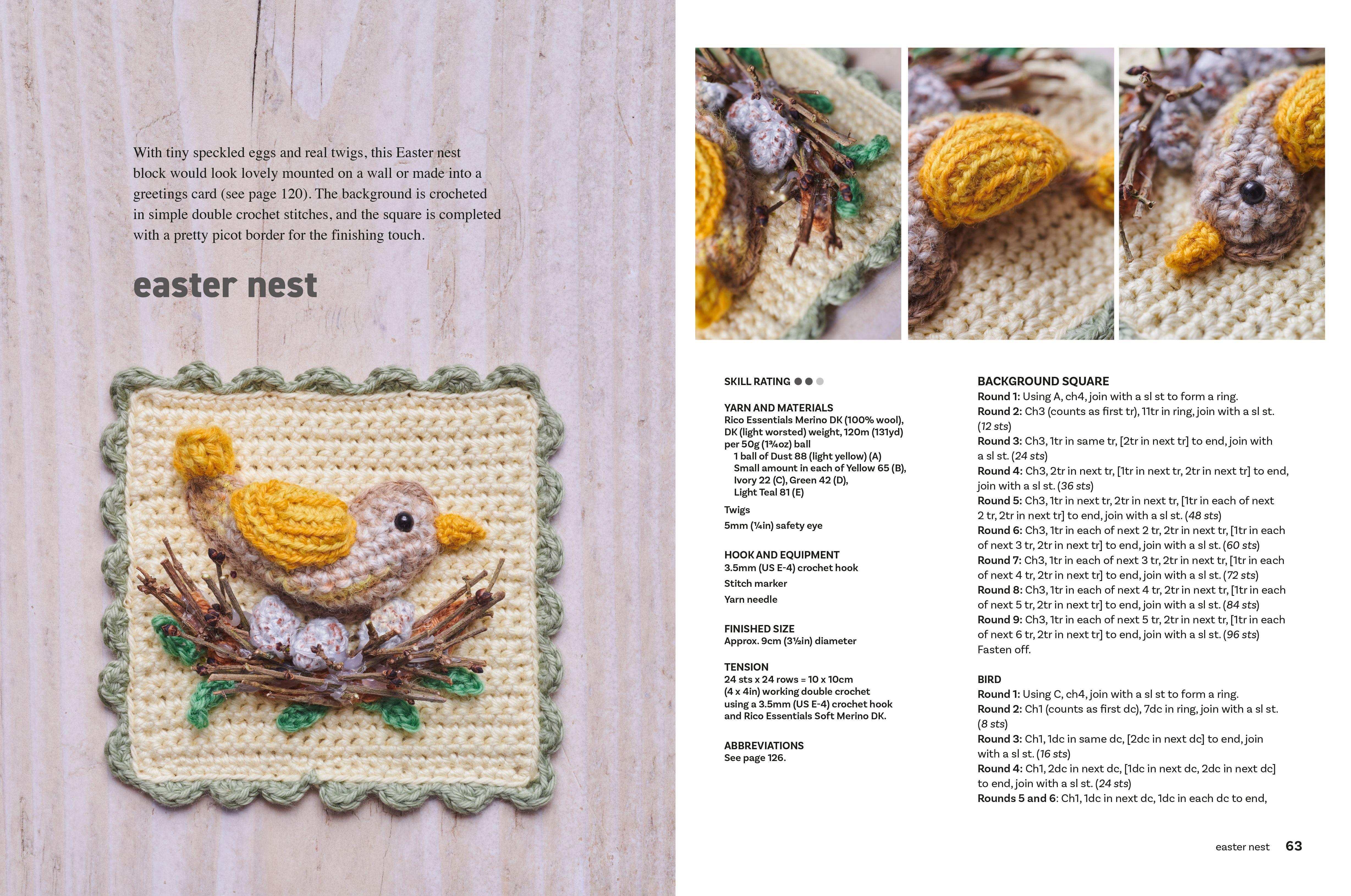 Beispielinhalt (Bild) Crocheted Squares: 35 patterns to make
