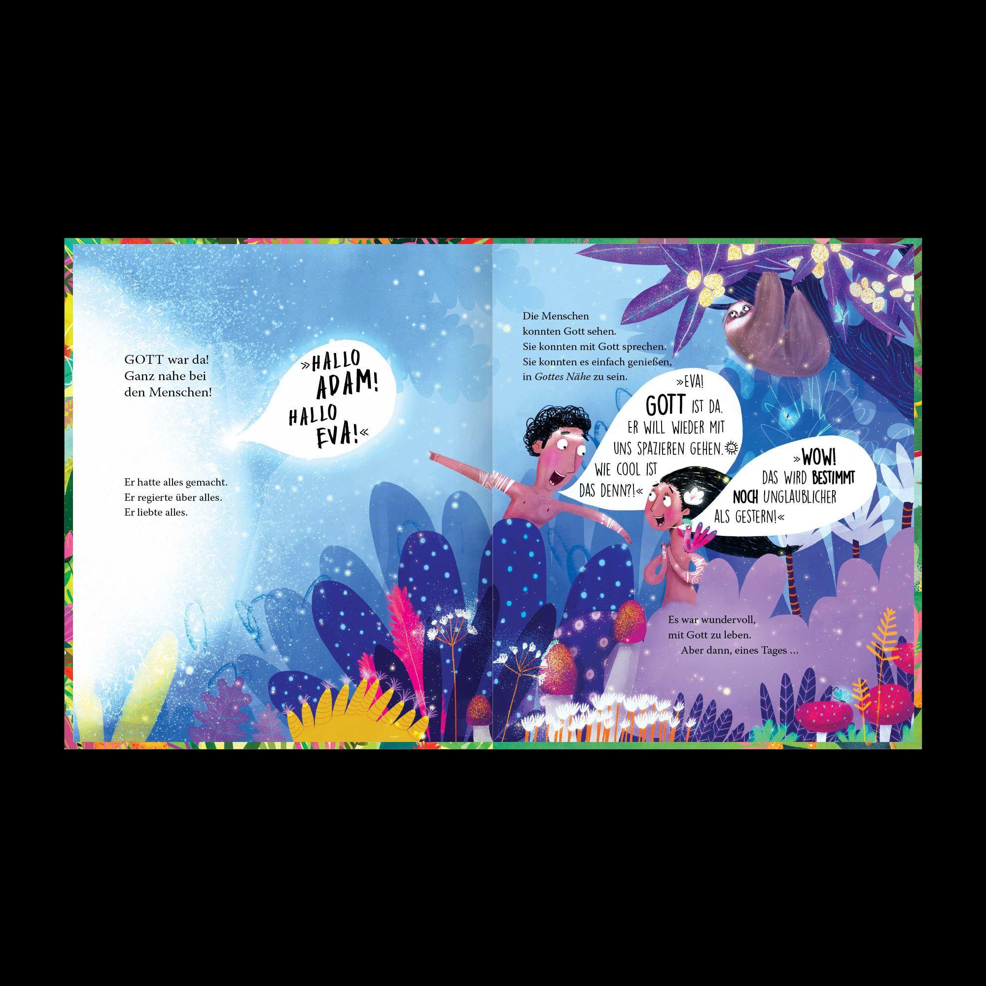 Beispielinhalt (Bild) Der Garten, der Vorhang und das Kreuz