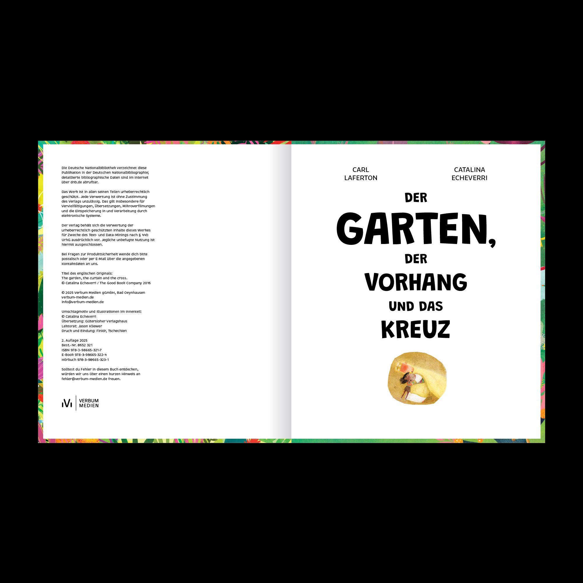 Beispielinhalt (Bild) Der Garten, der Vorhang und das Kreuz