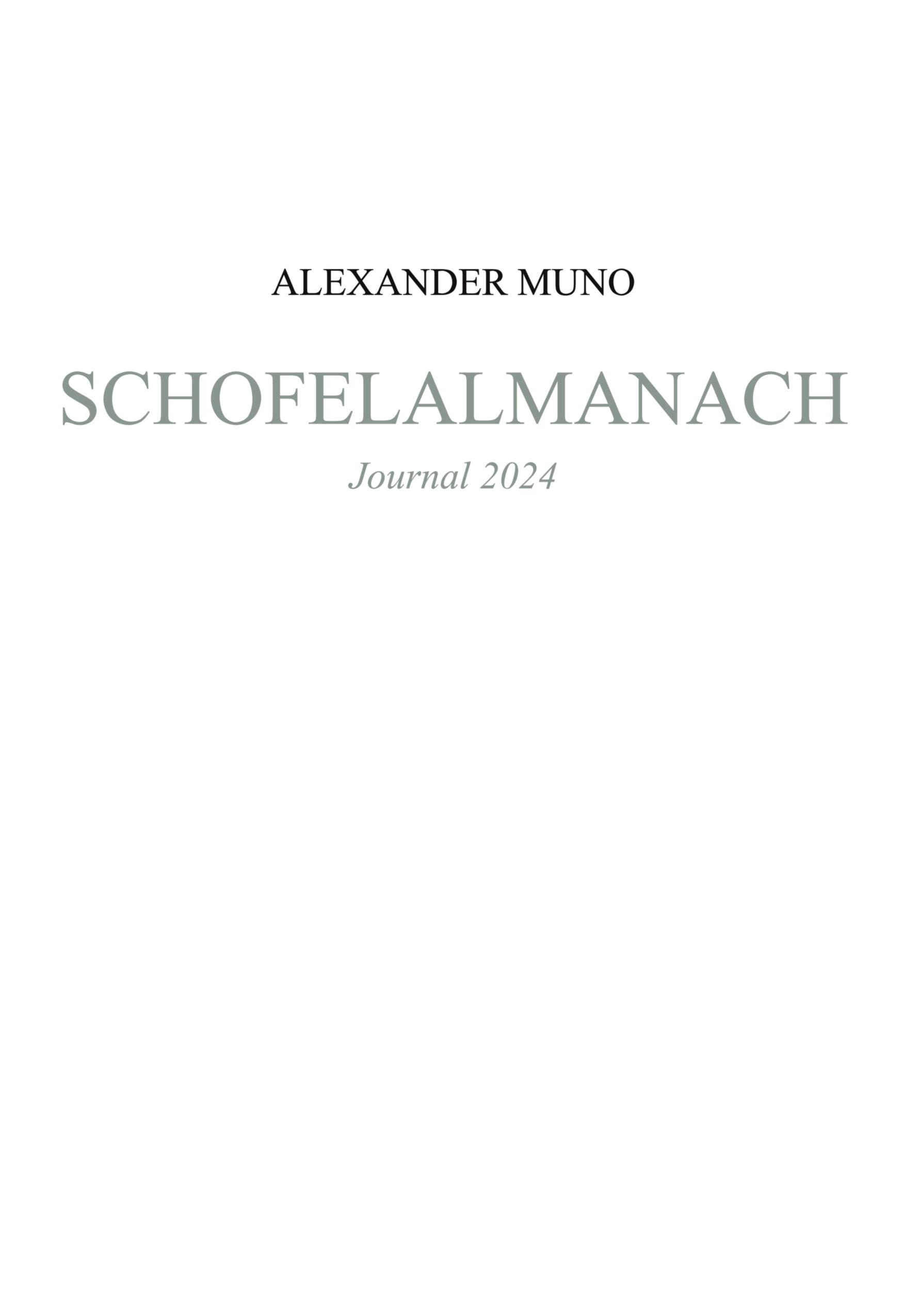 Vorderes Coverbild Schofelalmanach
